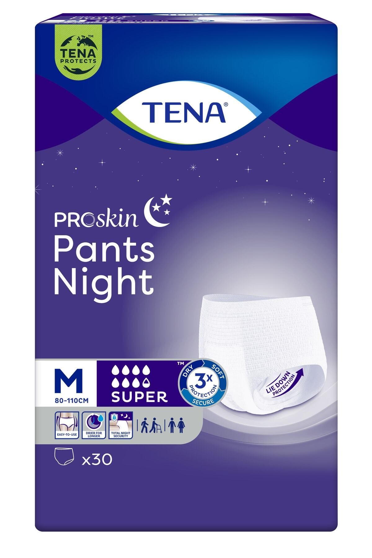 Tena Proskin Pants Night Medium Orta Beden Gece Için Süper Emici Külot 30 Lu Paket - 7322541214733