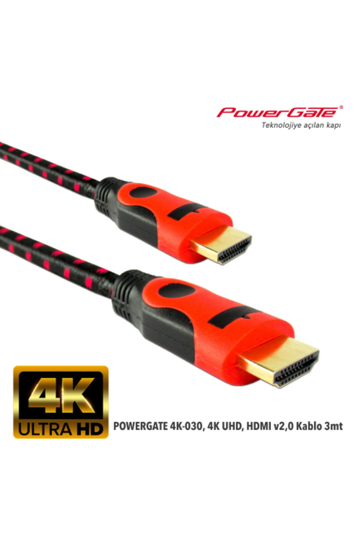 Genel Markalar Powergate 4K Uhd, HDMI V2,0 Kablo 3mt
