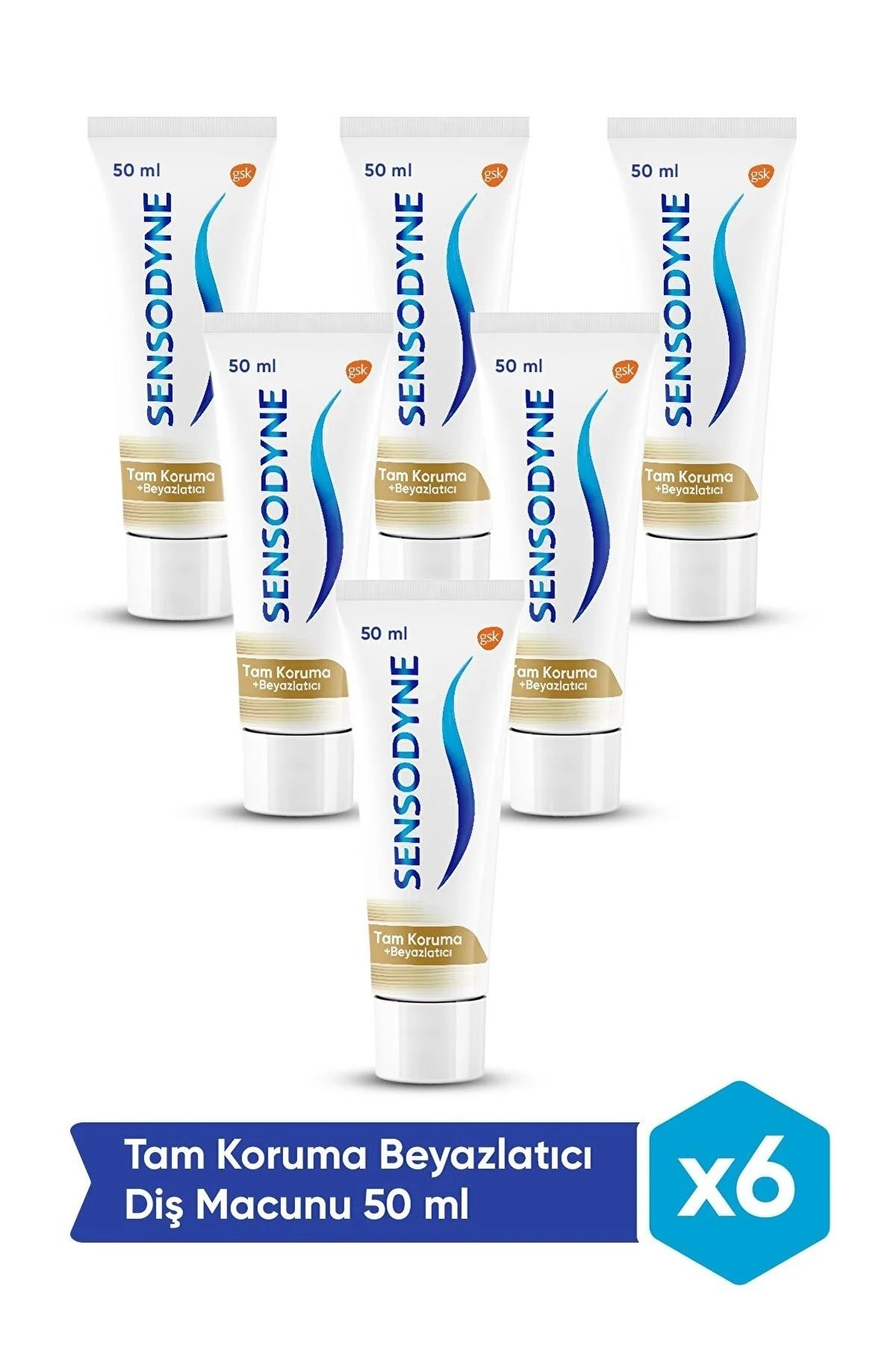 Sensodyne Tam Koruma Ve Beyazlatıcı Hassas Dişler Için 50ml 6 Adet