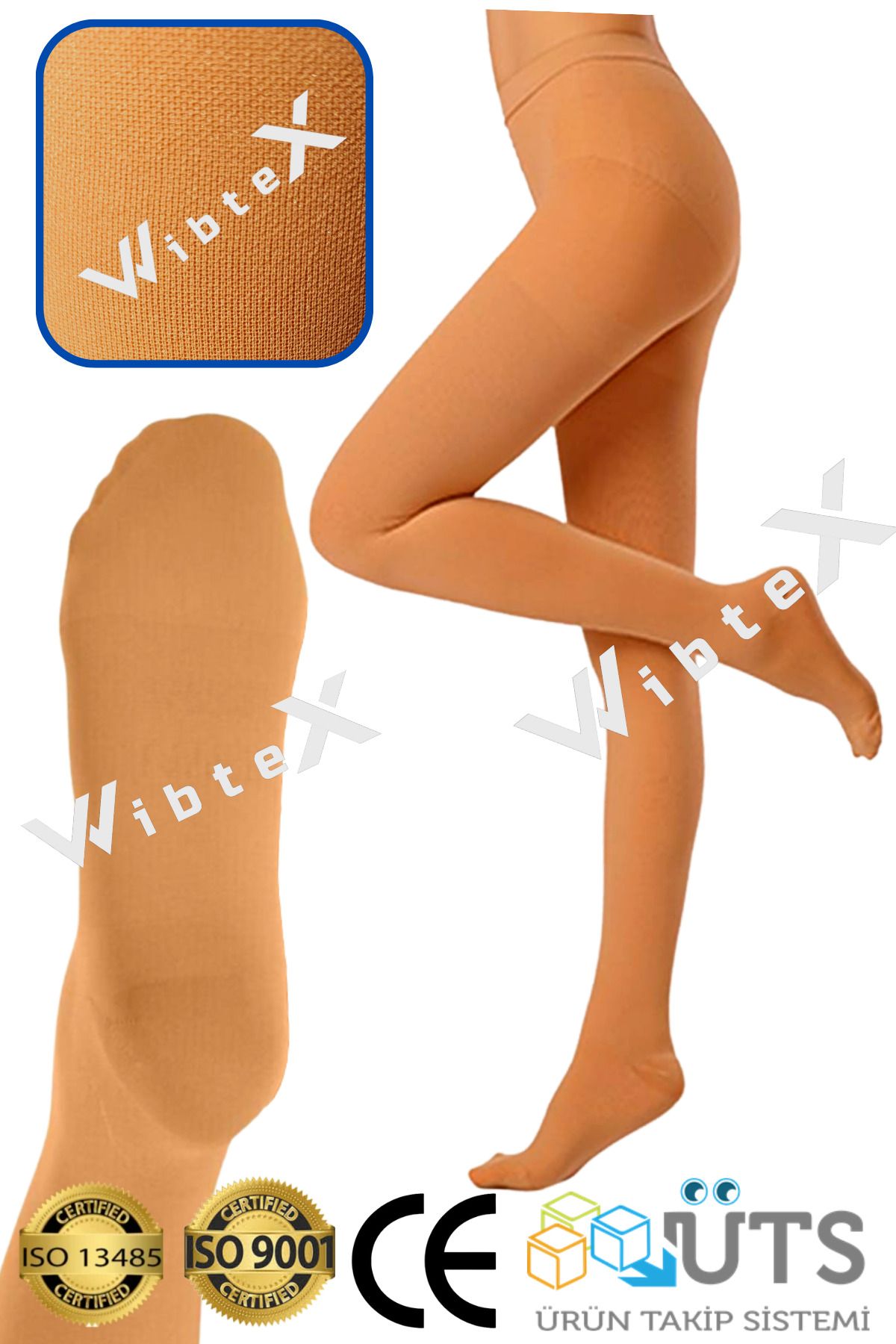 medikalcin Külotlu Çorabı Burnu Kapalı (ten Rengi) Orta Basınç Ccl2(çift Bacak)