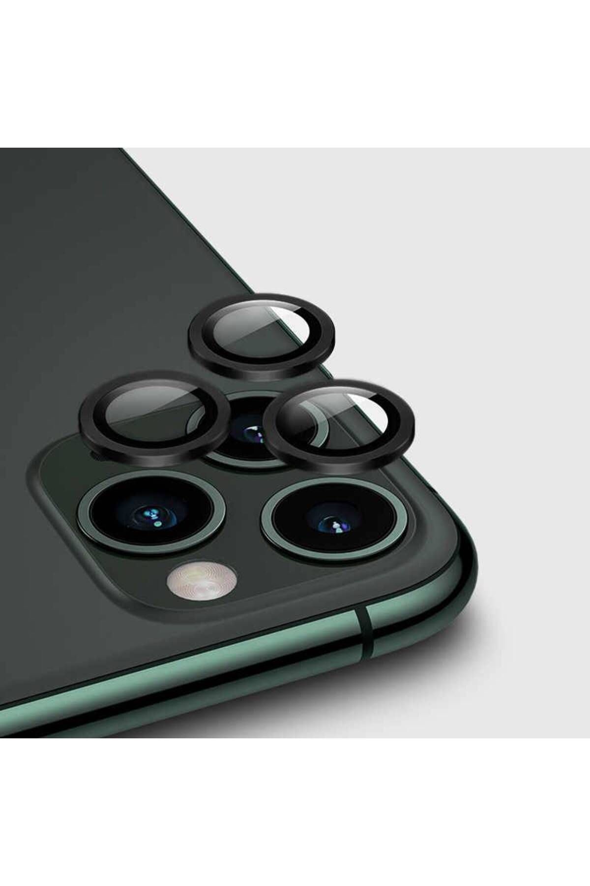 PiyasaSepeti Apple iPhone 13 Mini 5.4'' Metal Çerçeveli Kamera Koruma Lensi Siyah