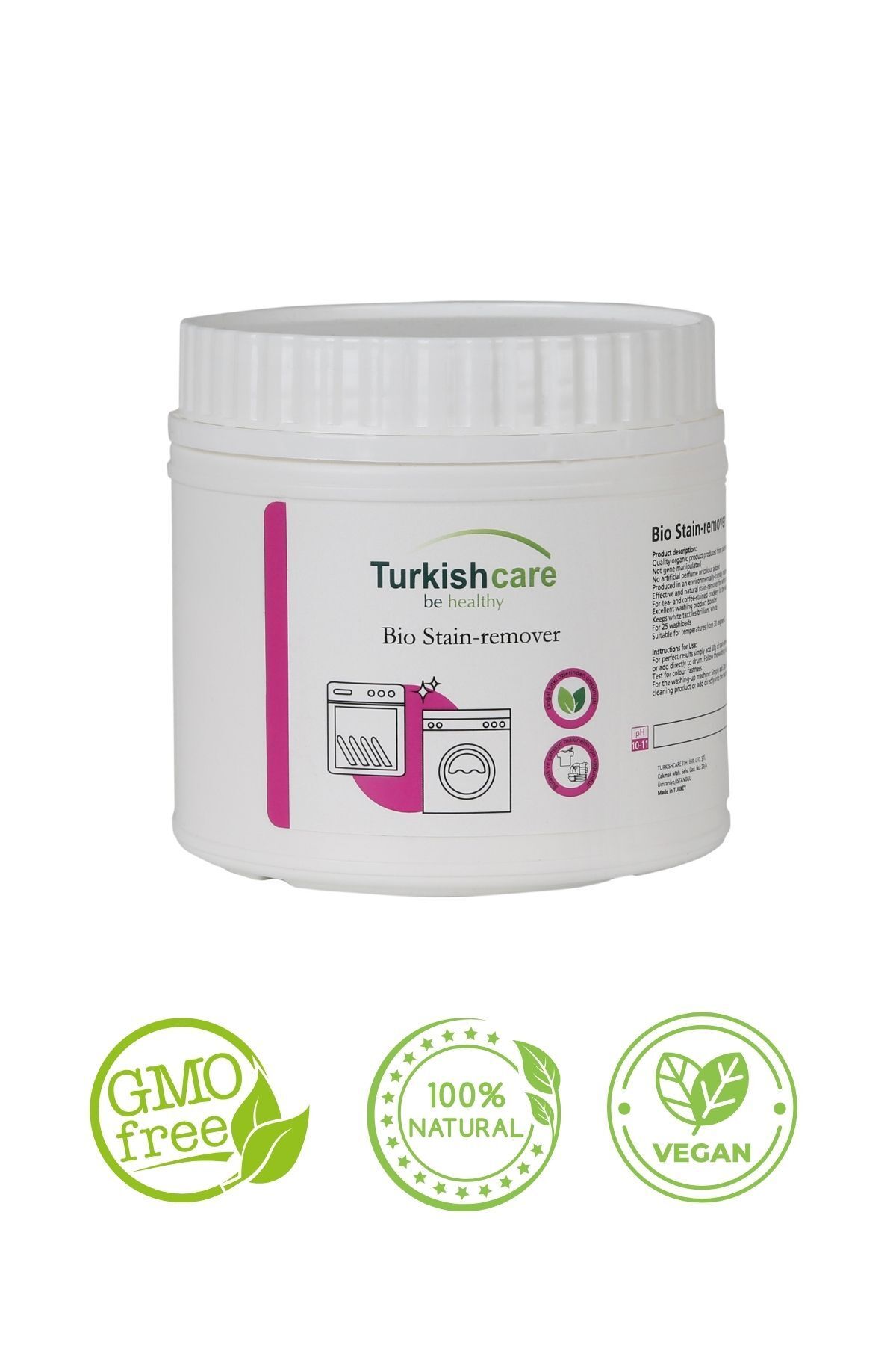 Turkishcare Organik Bio Çamaşır ve Bulaşık Leke Çıkarıcı Toz 500 gr
