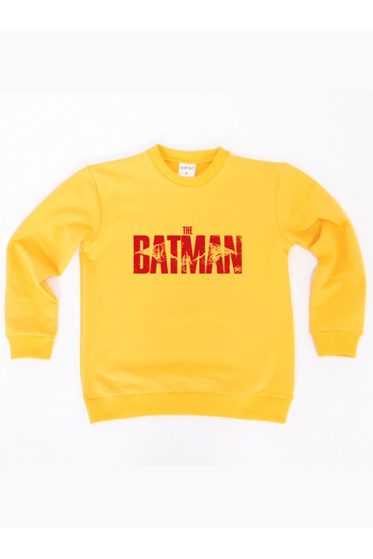 Batman baskılı pamuklu kumaş çocuk sweatshirt