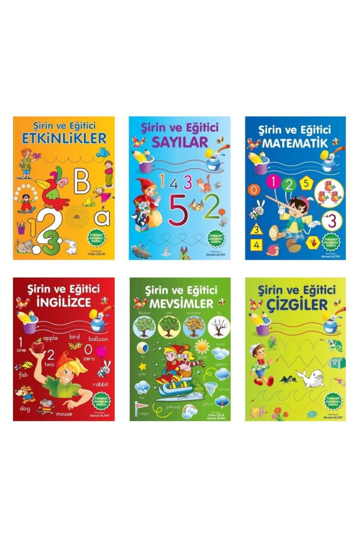 Parıltı Yayınları Şirin ve Eğitici Etkinlikler 6 Kitap (Sayılar + Matematik + Çizgiler + Mevsimler + İngilizce + Etkin