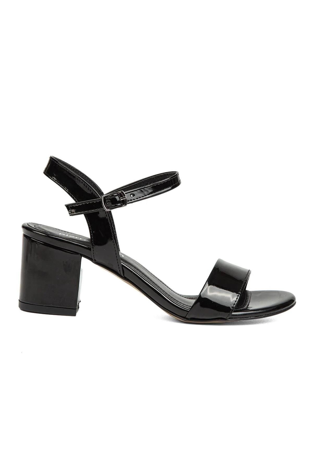 Pierre Cardin PC-51863 Siyah Kadın Topuklu Sandalet