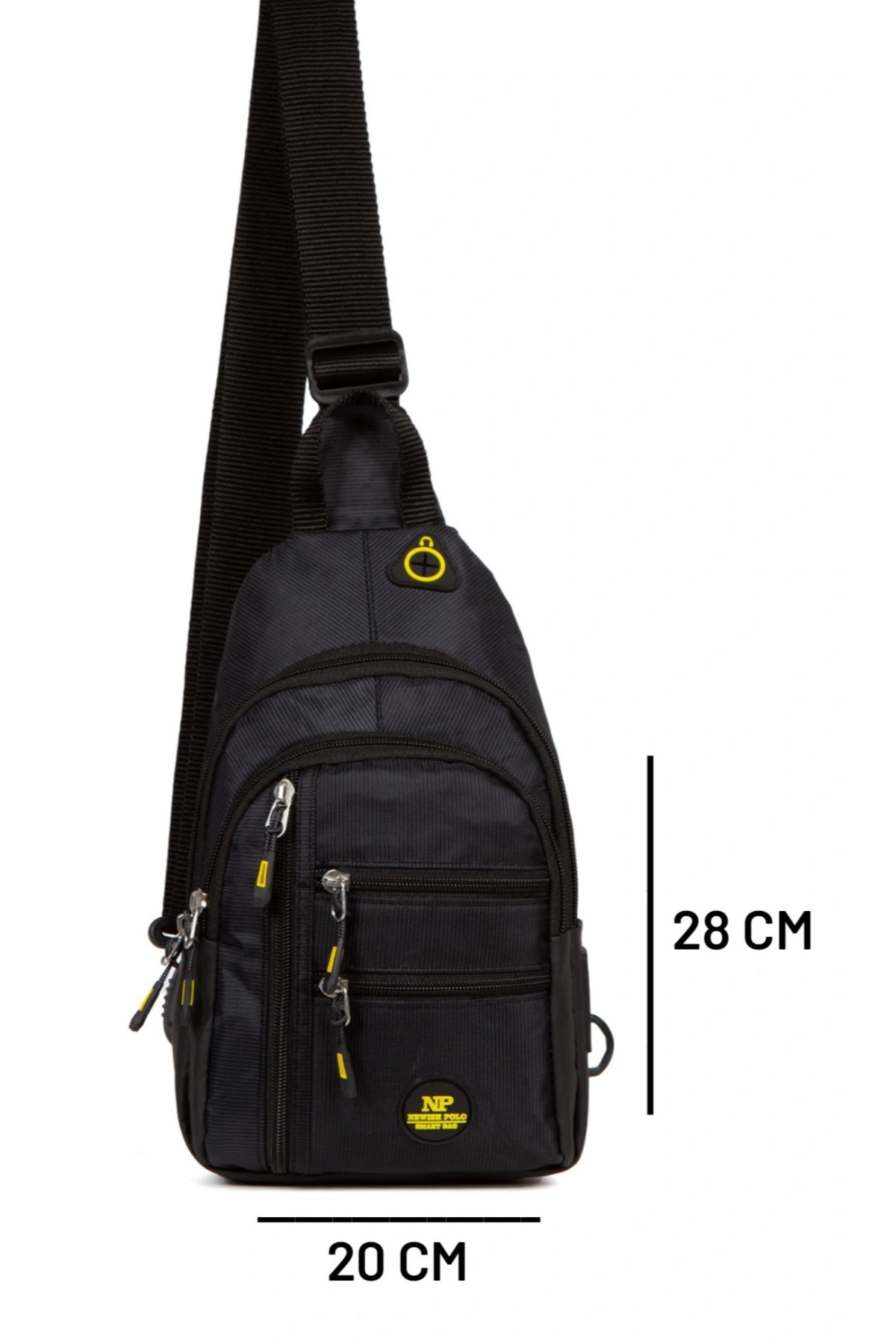 Newish Polo Unisex Su Geçirmez Kulaklık Usb Çıkışlı Çapraz Askılı Çanta Bel Omuz Ve Göğüs Çanta Günlük Bodybag