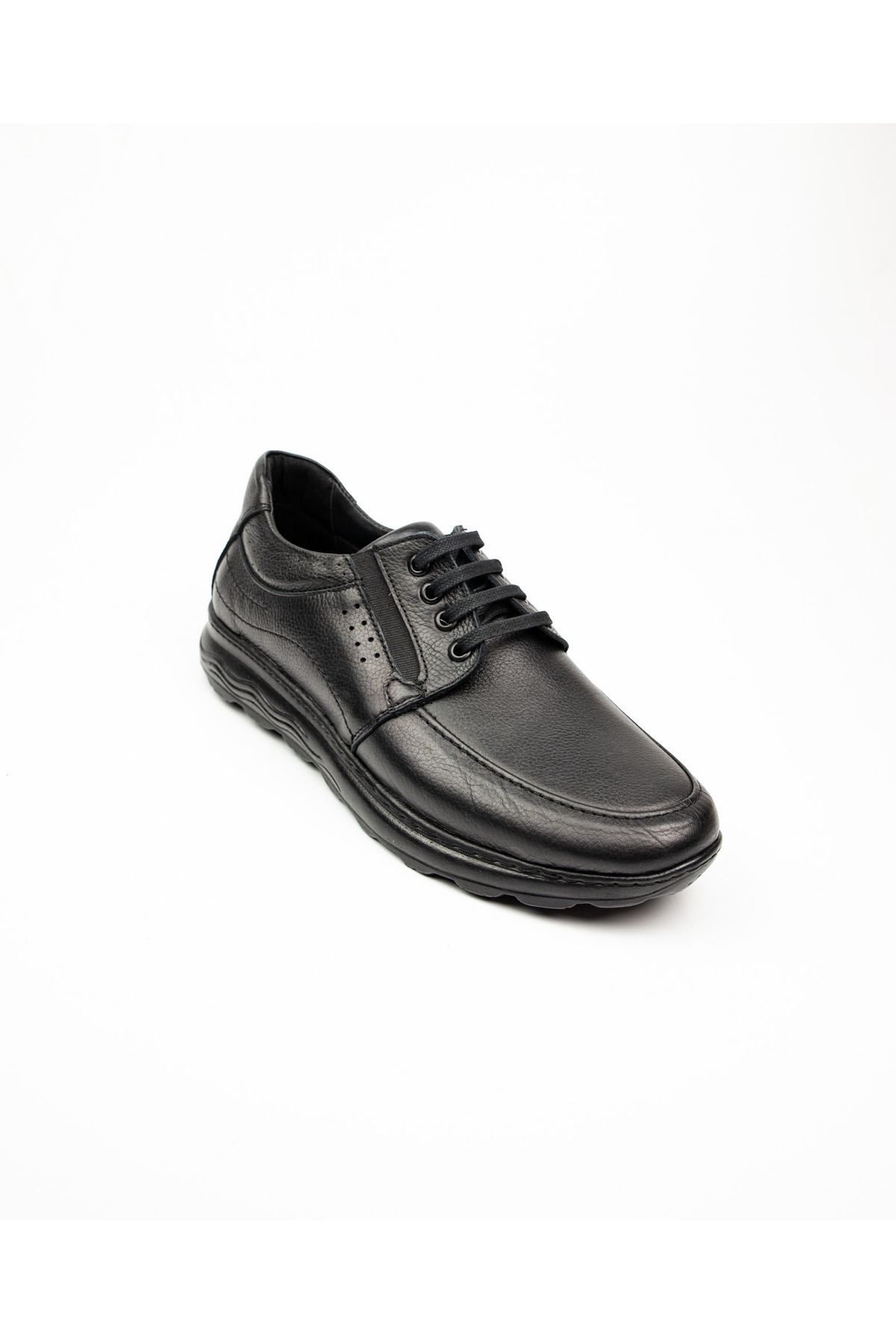 Modesa 228 Bağcıklı Siyah Deri Erkek Günlük Ayakkabı