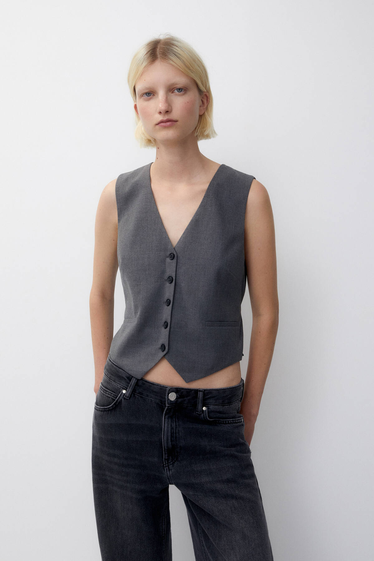 Pull & Bear Düğmeli klasik yelek Fiyatı, Yorumları Trendyol