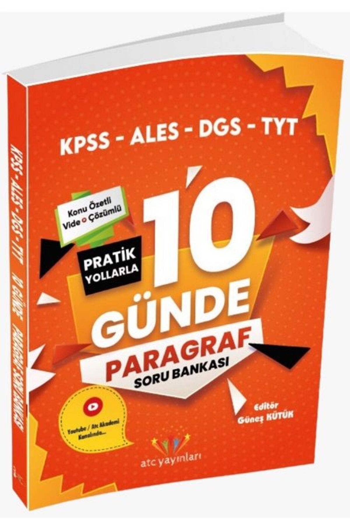 ATC Yayınları Kpss Ales Dgs Tyt 10 Günde Paragraf Soru Bankası Video Çözümlü