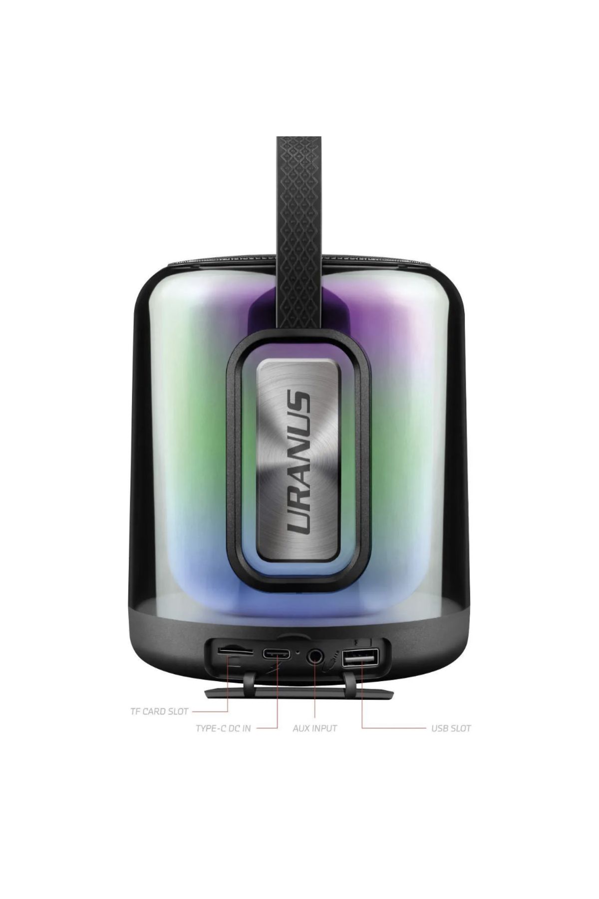 Syrox Ekstra Bass Radyolu Usb Aux Müzikli Gece Lambası Taşınabilir Uranus Bluetooth Hoparlör