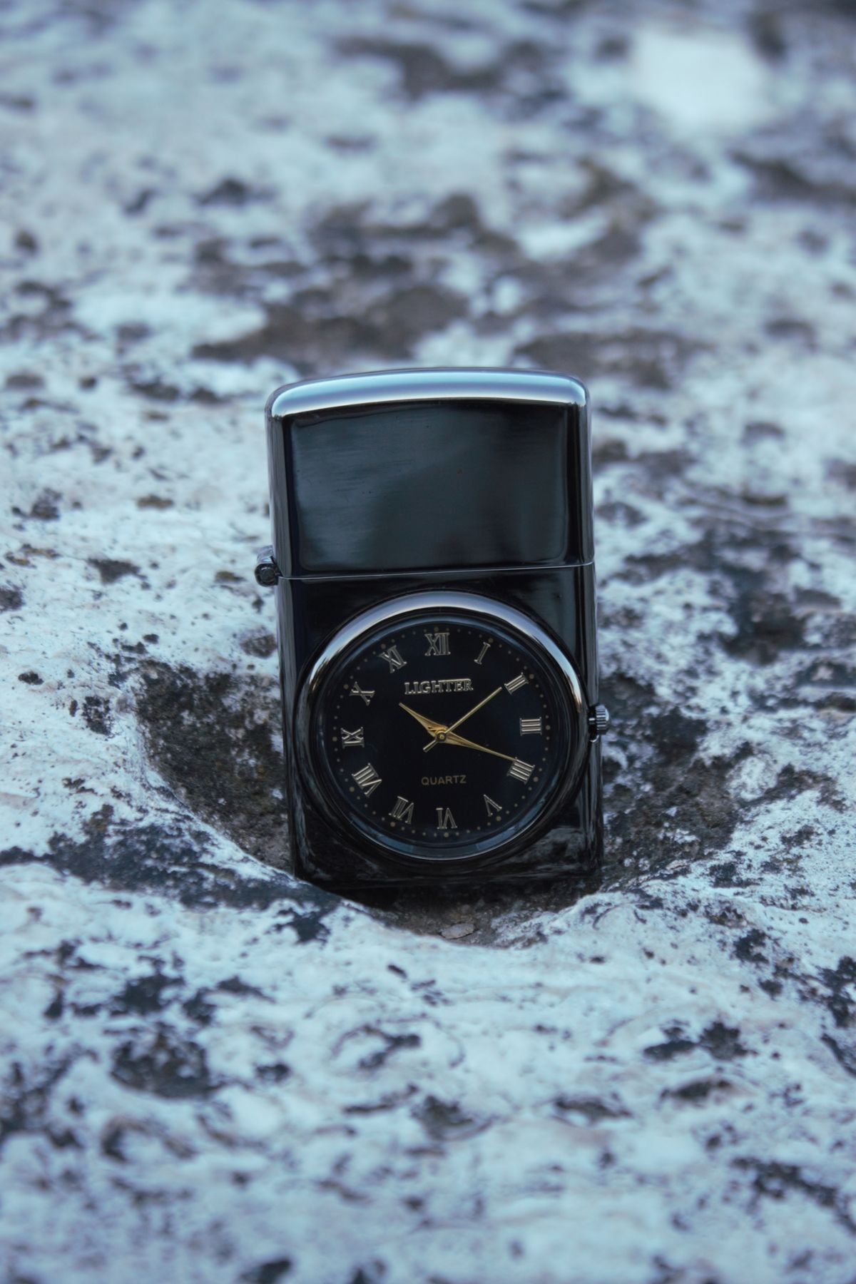 Zenit Çakmak Saatli Zippo Tarzı Tek Torch Çakmak