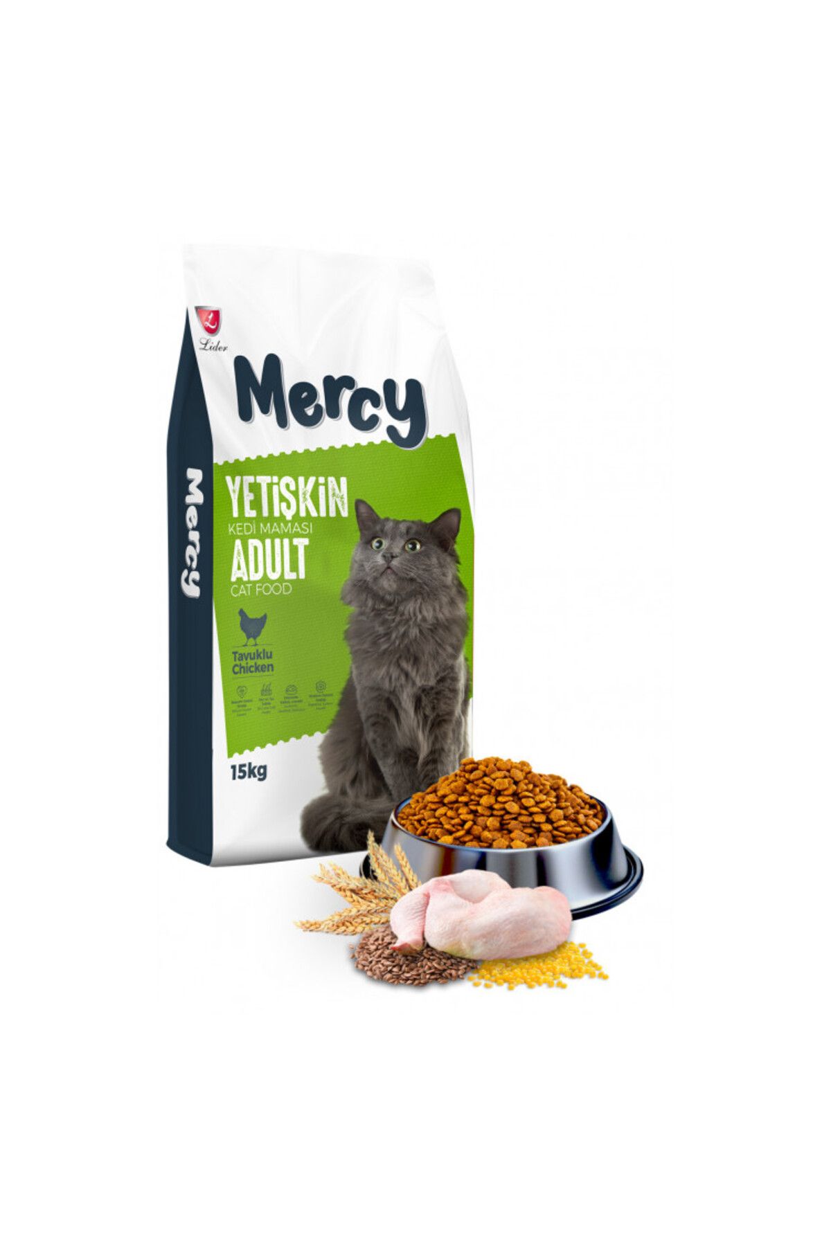 Mercy Tavuklu Yetişkin Kedi Maması 15 Kg