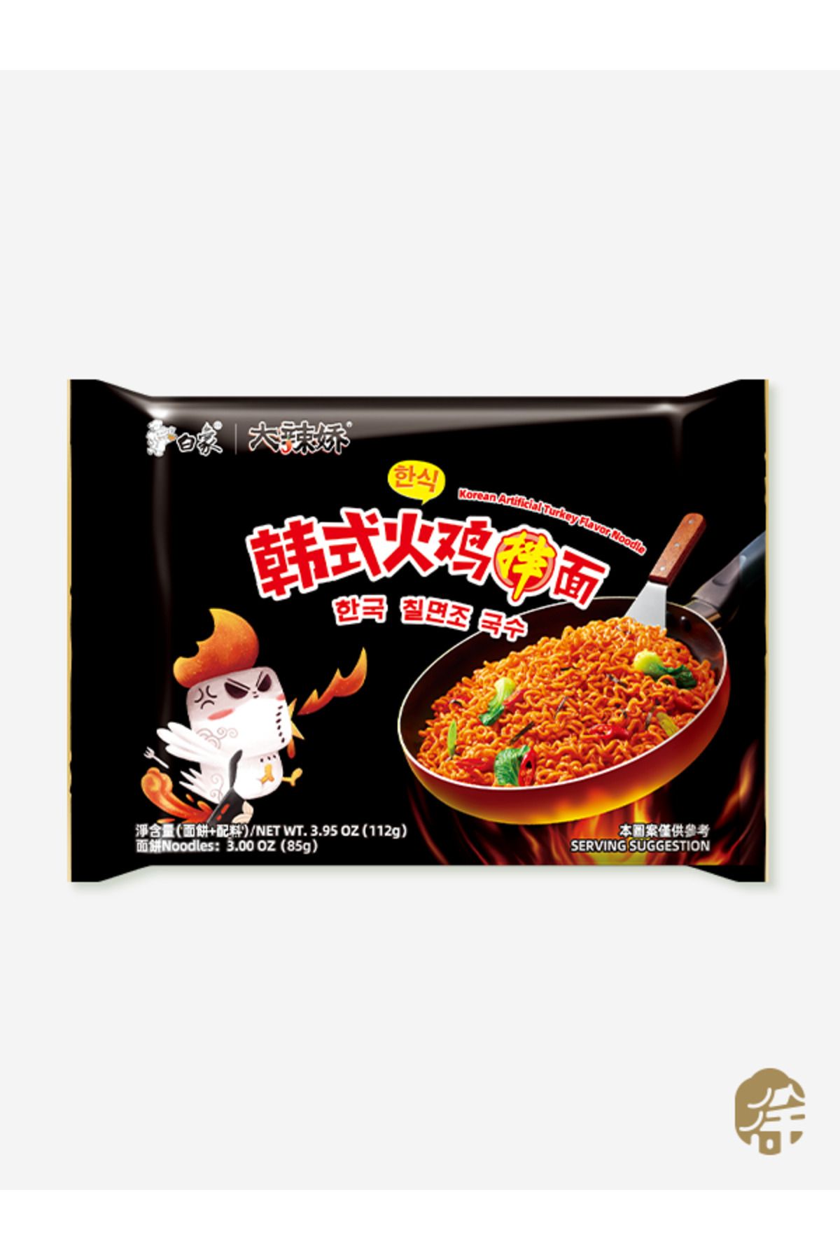 BAIXIANG Kore Usulu Hindi Aromalı Erişte ( Korean Style Hot Turkey Flavor Instant Noodle ) - 112g