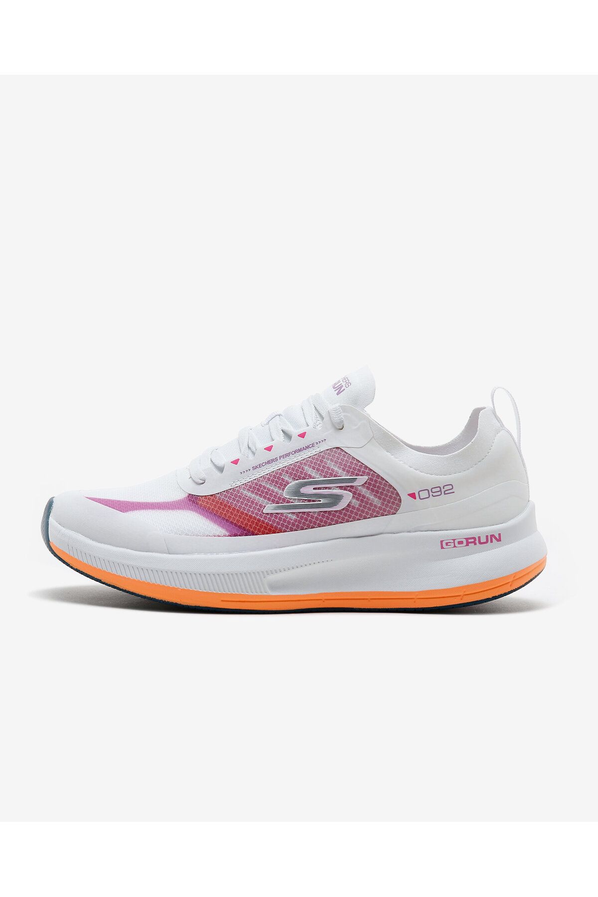 Skechers Go Run Pulse - Fast Stride Kadın Beyaz Koşu Ayakkabısı 128658 Wmlt