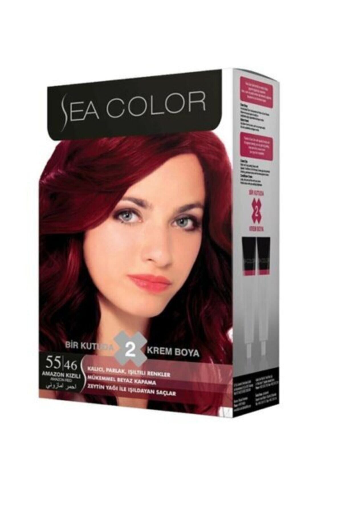 Sea Color Unisex Amozan Kızılı Saç Boyası 55,46