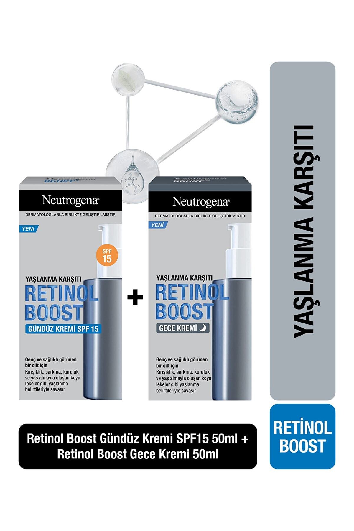 Neutrogena Retinol Boost Kırışıklık Karşıtı Gündüz Kremi Antiaging 50 Ml + Retinol Boost