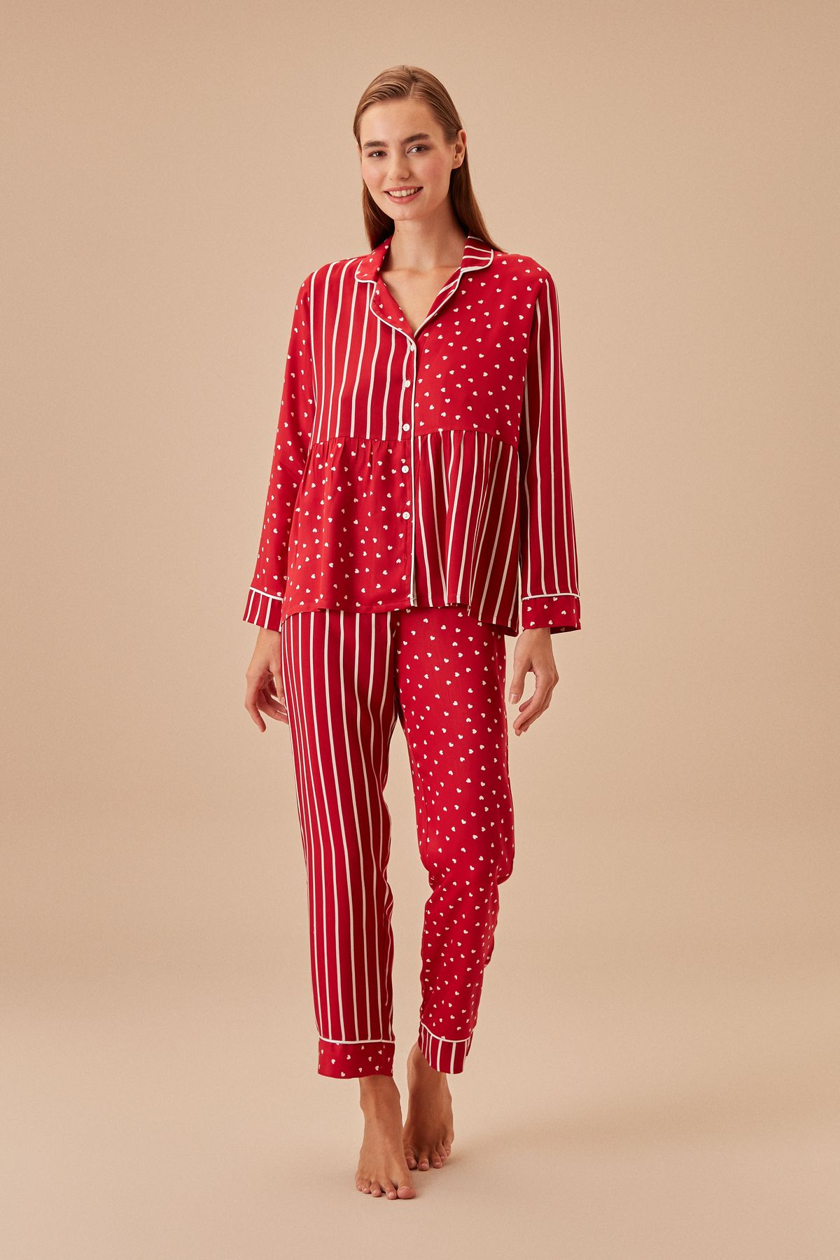 Suwen Maya Maskülen Pijama Takımı