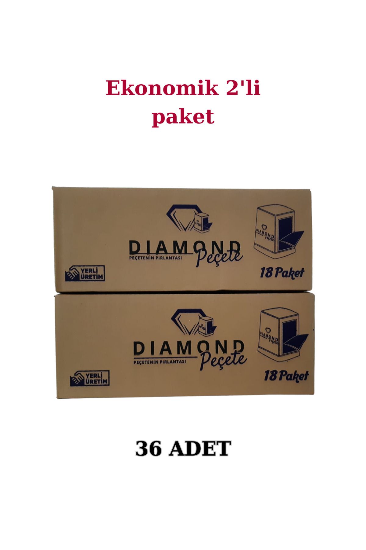 DIAMOND Ekonomik 2li paket Dispanser Peçete 36 Paket