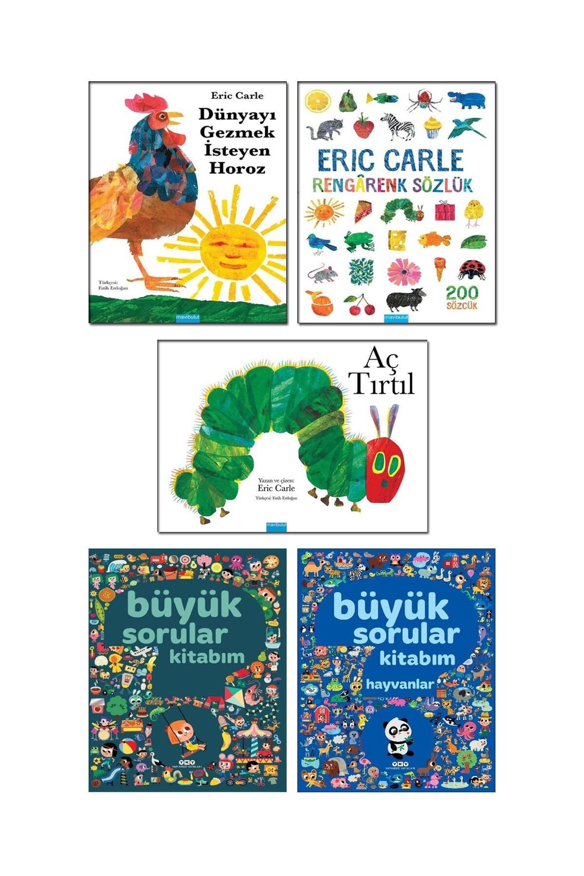 Yapı Kredi Yayınları Büyük Sorular Kitabım Hayvanlar Aç Tırtıl Rengarenk Sözlük Dünyayı Gezmek Isteyen Horoz Eric Carle