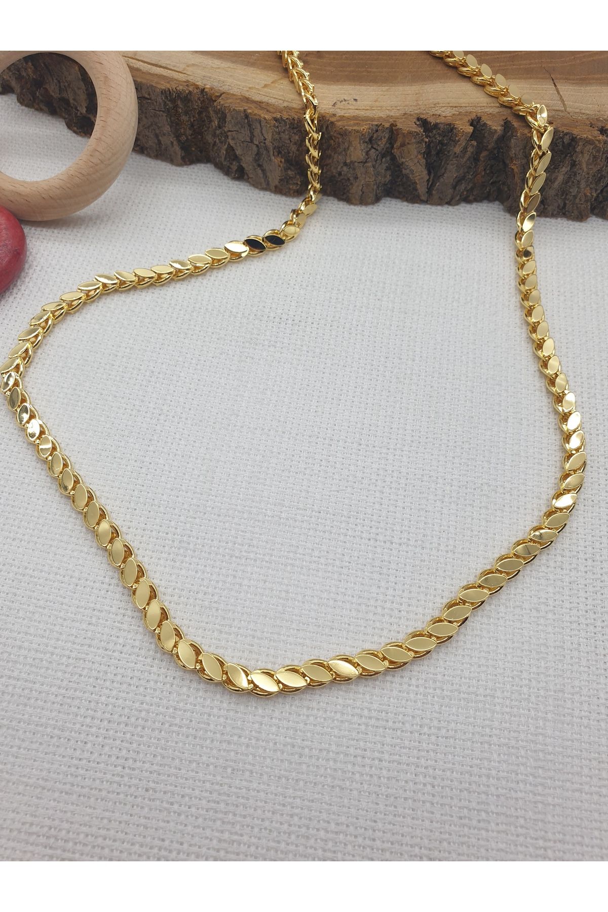 SHE ACCESSORIES Stainless Steel Karpuz Çekirdeği Çelik Kolye
