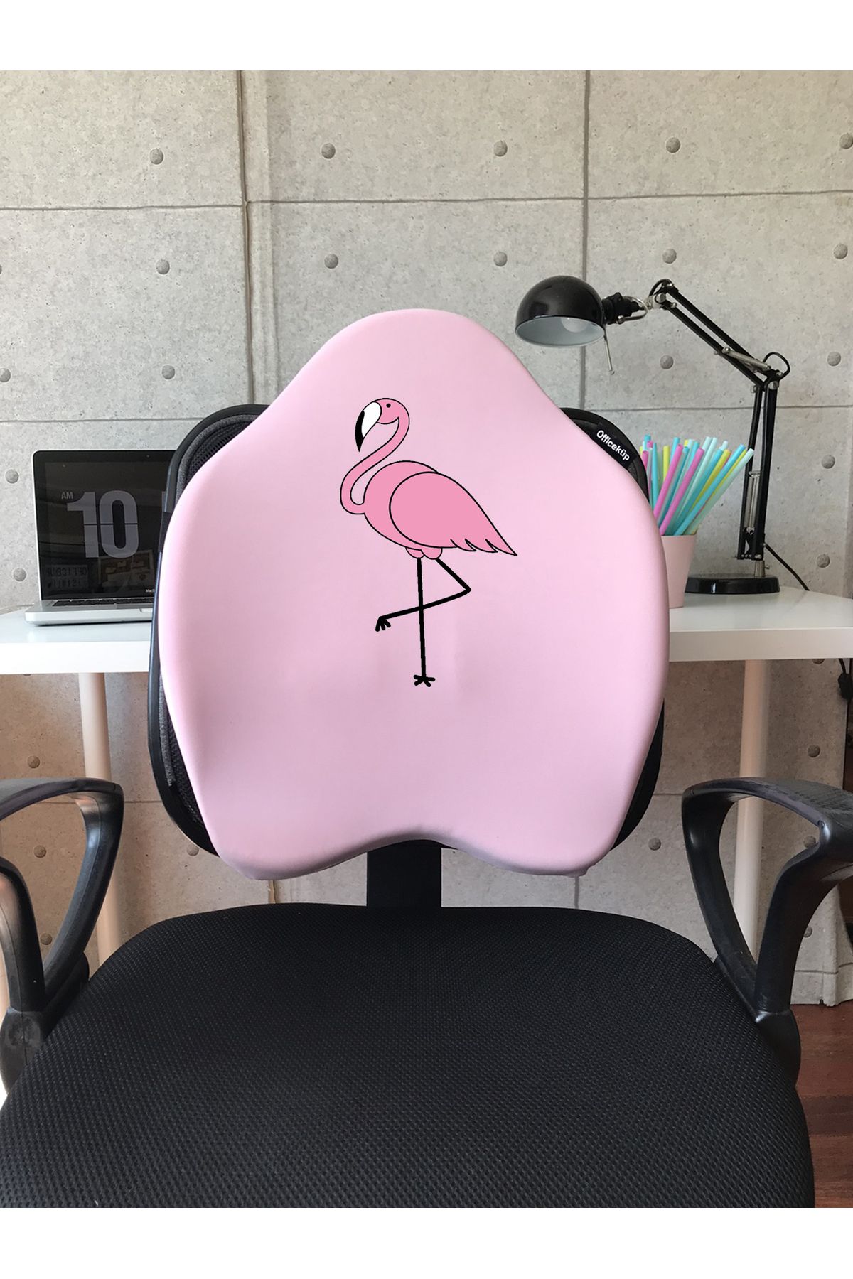 Officeküp X-Large Visco Bel Destek Gamer Oyuncu Koltuk Yastığı- Pembe FlamingoTur