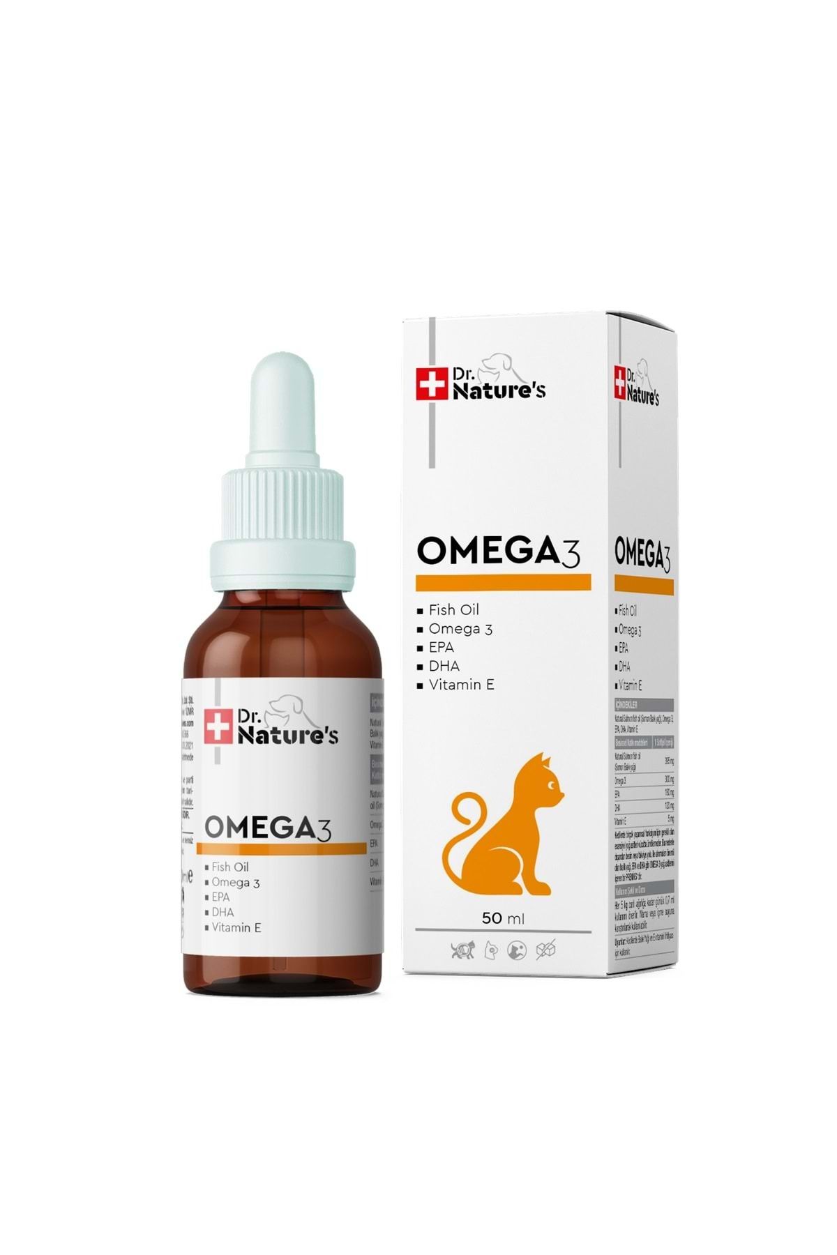 Dr. Nature's Drnatures Cat Omega 3 Plus 50 ml ( Kediler Için Tüy Sağlığı