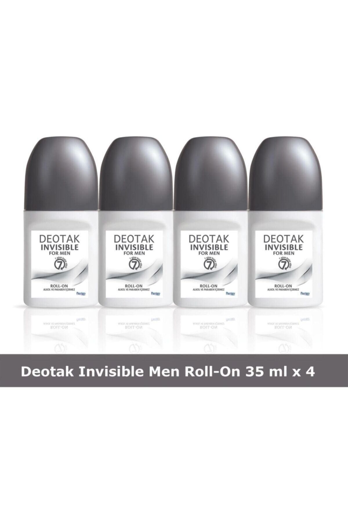 Deotak Invisible For Men Roll-on Deodorant 35 ml X 4 Adet