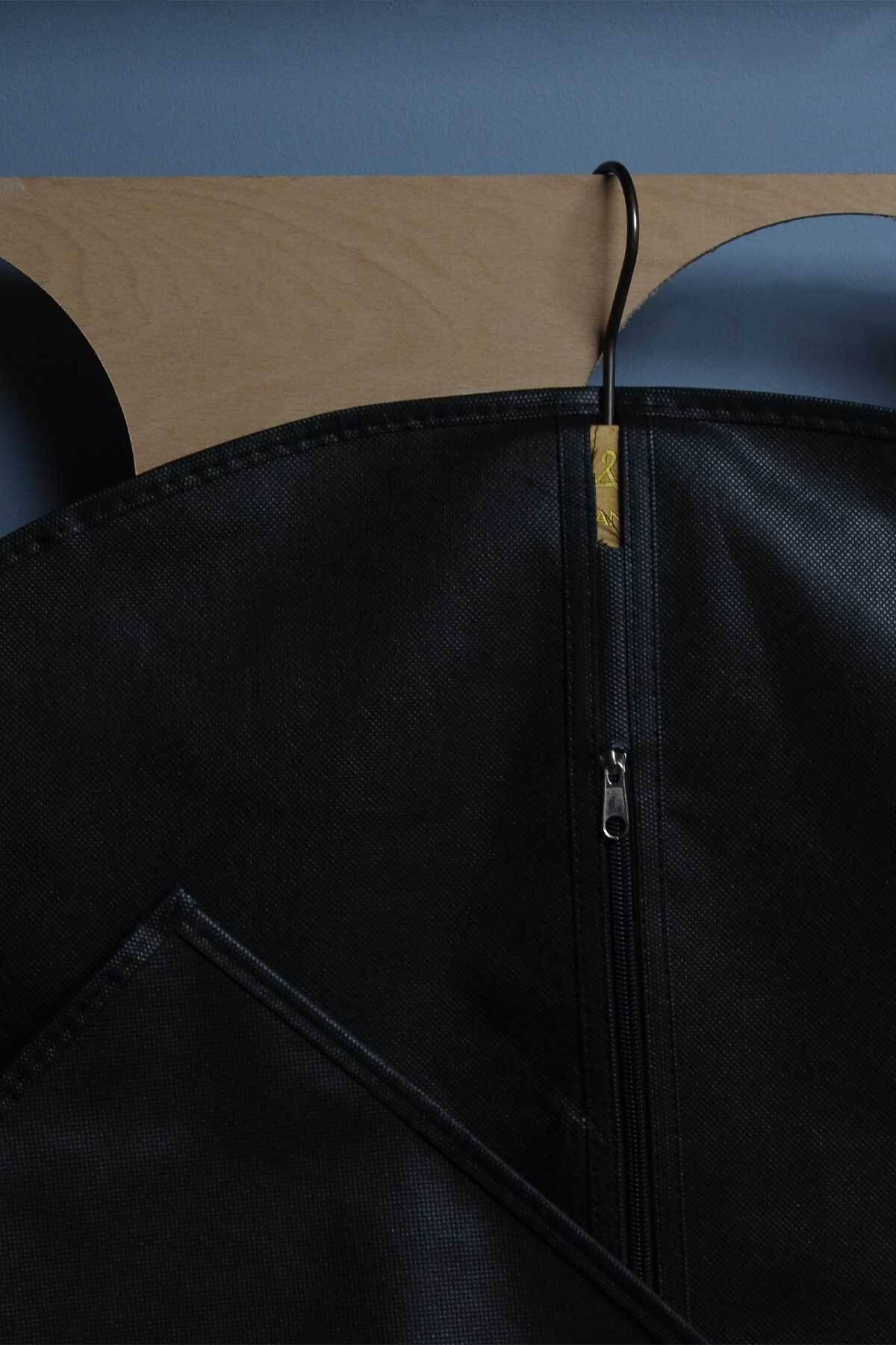 NYN Gelinlik,abiye Elbise Kılıfı 62x120 Cm Açılabilir Gamboç Siyah