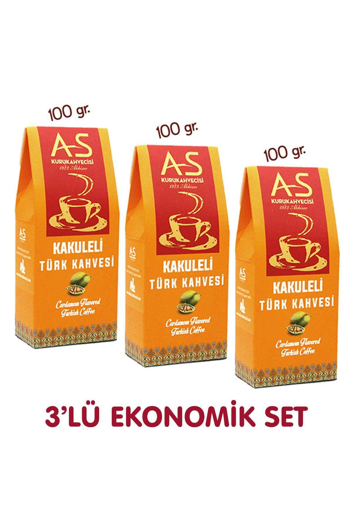AS Kurukahvecisi 3'lü Kakuleli Türk Kahvesi Ekonomik Set