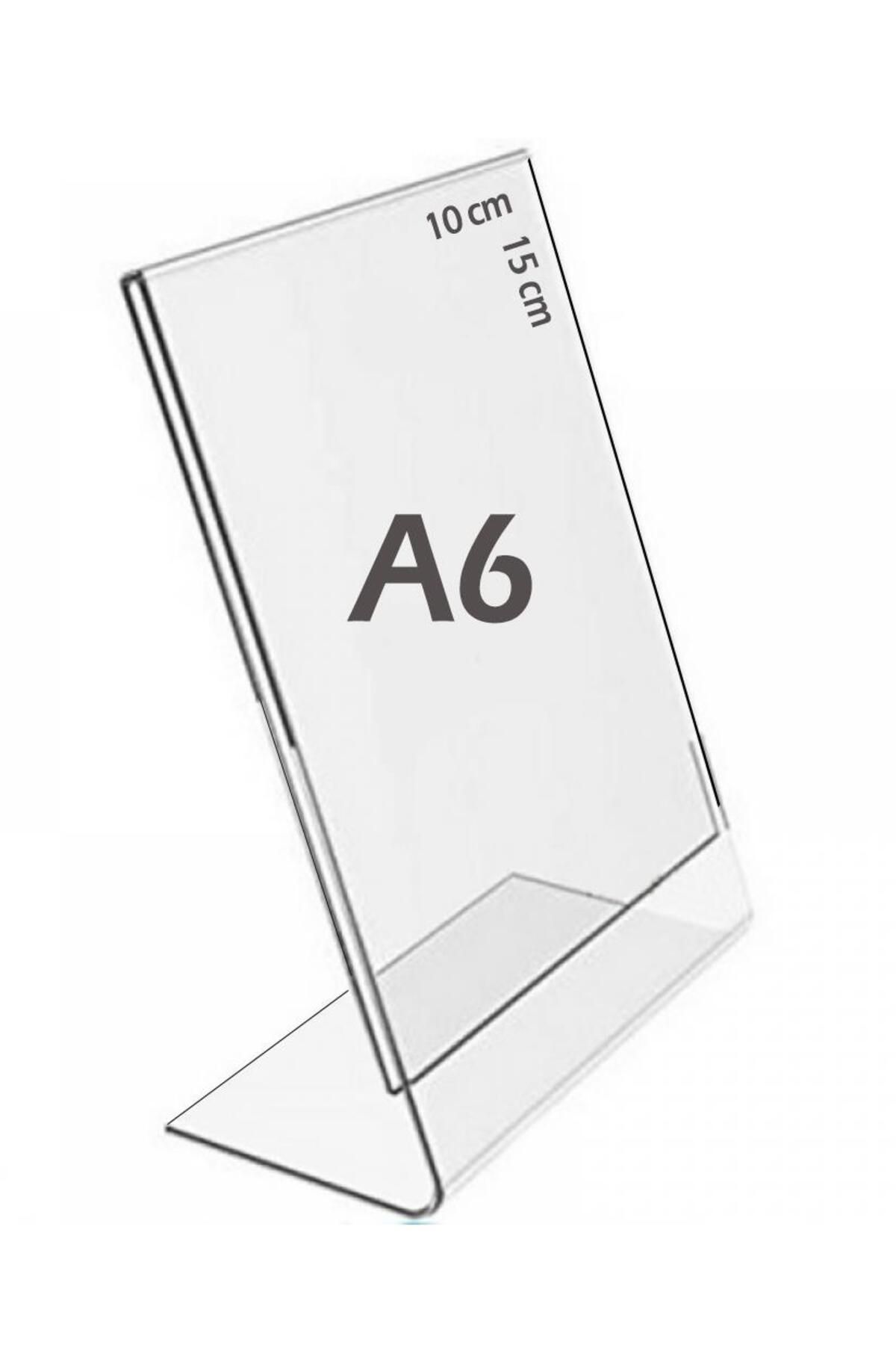 Bestekran A6 L-tipi Dikey Şeffaf Föylük Menü Fiyatlık Broşür Etiket Fotoğraflık Albüm Stand Sehpa