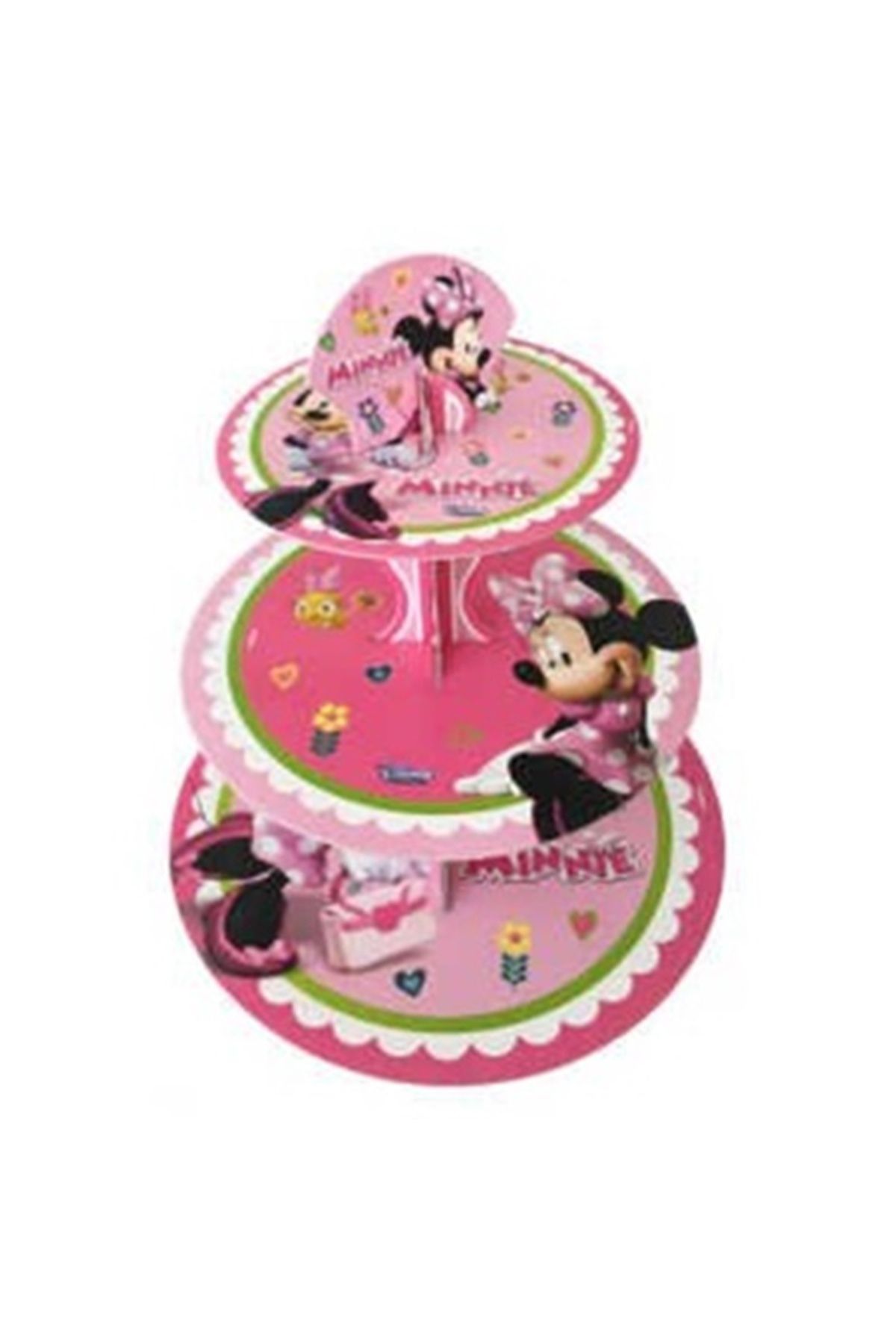 Parti Station Minnie Mouse Cupcake Standı 3 Katlı Minnie Mouse Konsept Doğum Günü Parti Malzemeleri