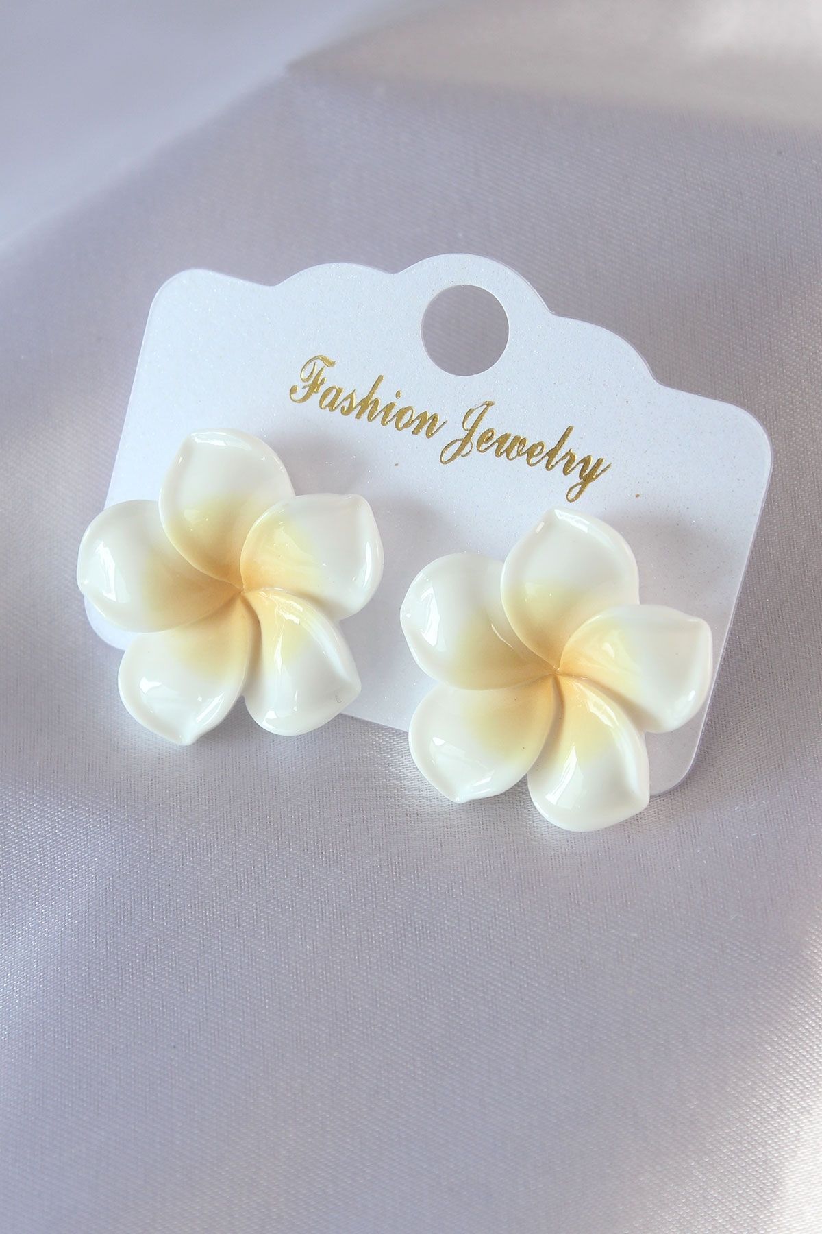 Genel Markalar Erb Beyaz Renk Lotus Aloha Model Kadın Küpe