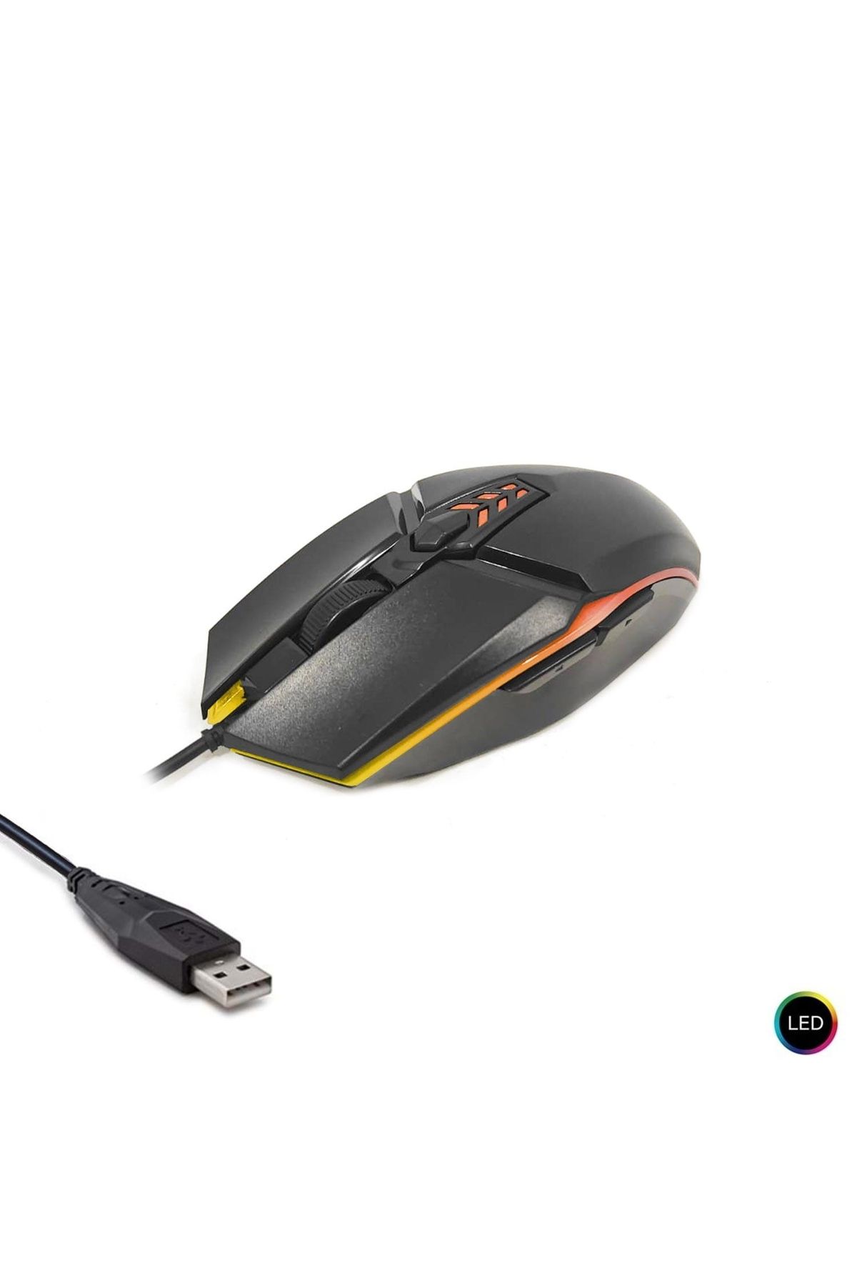POLAXTOR 8733d-6d Kablolu Oyuncu Mouse 1200dpı Işıklı