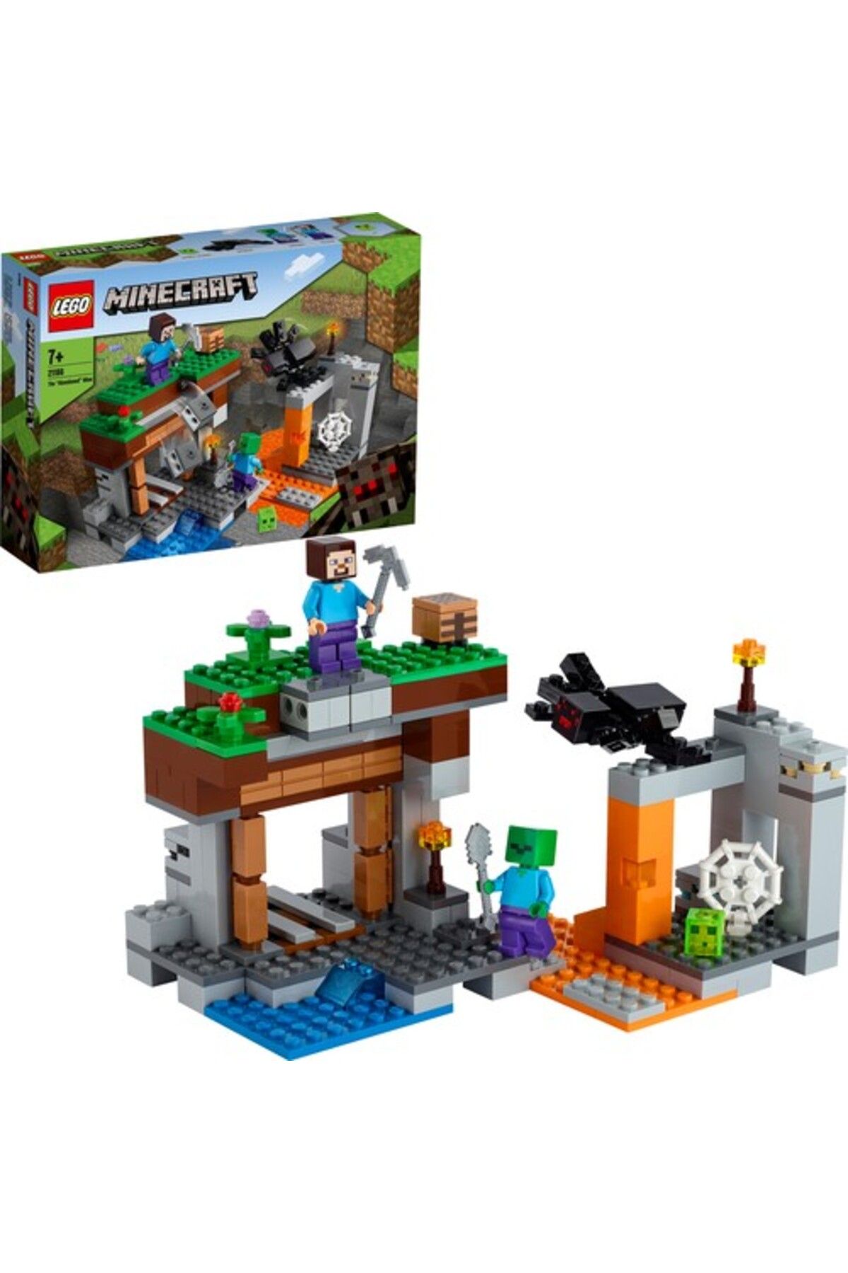 LEGO ® Minecraft™ Terk Edilmiş Maden 21166 - Çocuklar İçin Yaratıcı Yapım Oyuncağı Seti (248 Parça)