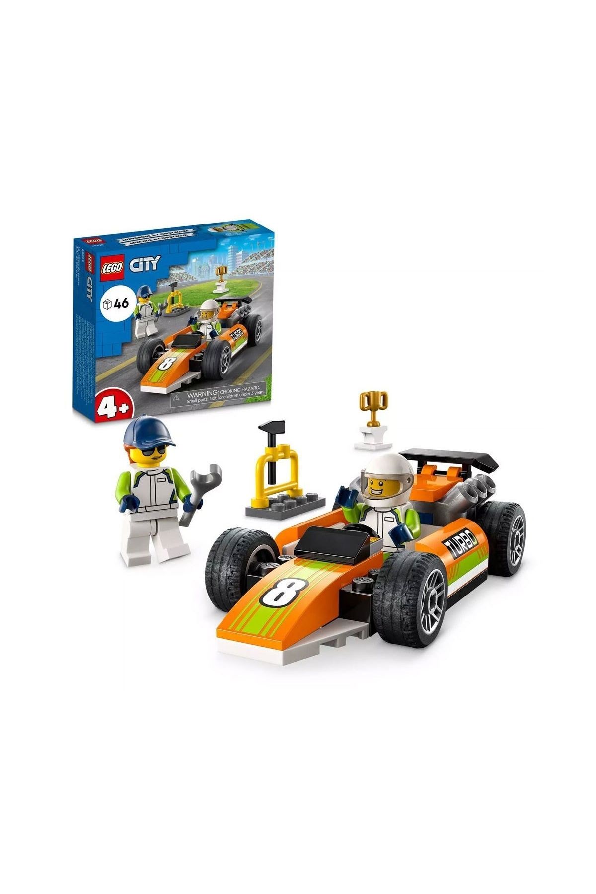 LEGO City Yarış Arabası 60322-4 Yaş Ve Üzeri Çocuklar Için Tasarlanmış Oyuncak Yapım Seti (46 PARÇA)