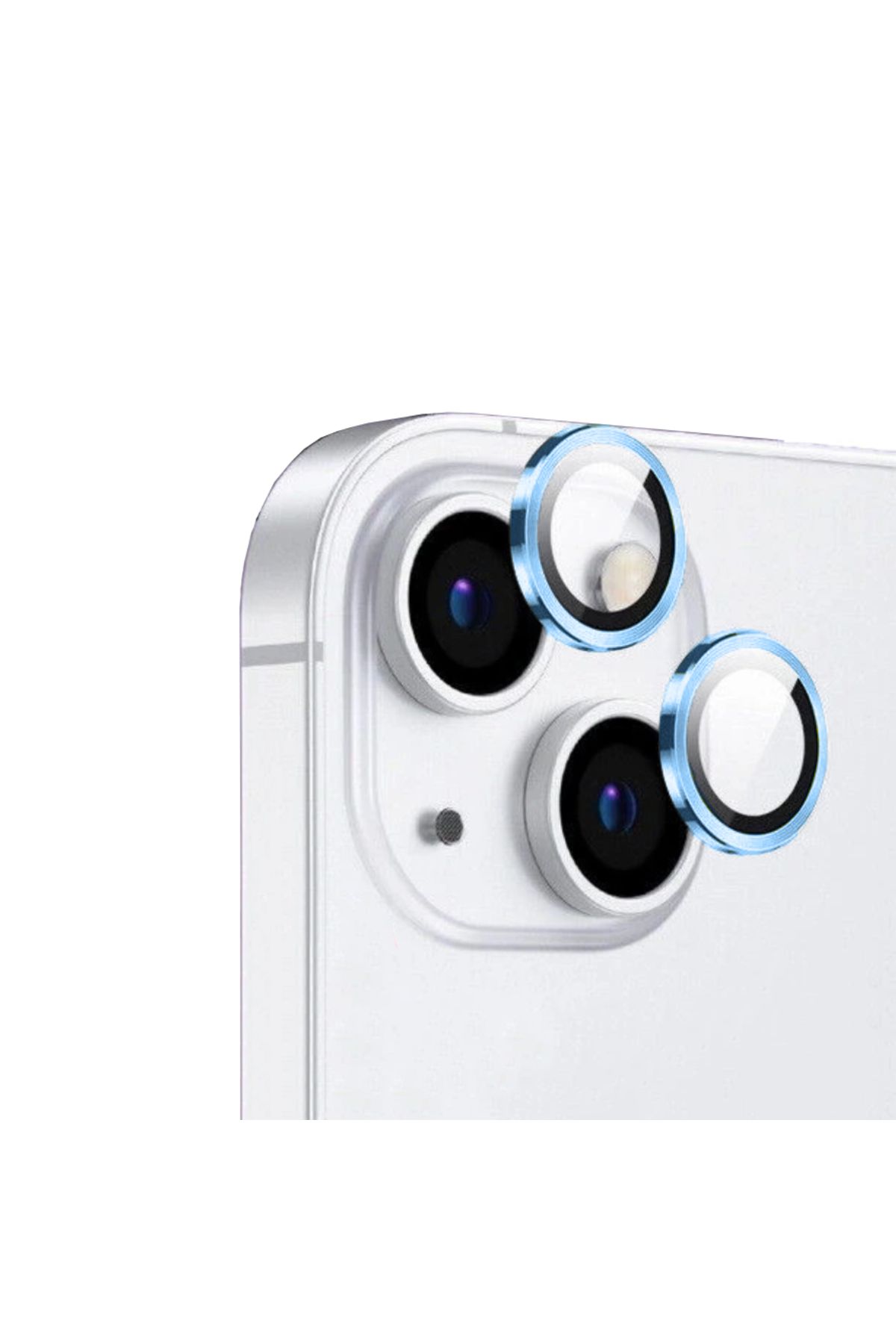 CEPCASE iPhone 14 Uyumlu Kamera Lens Koruyucu Exclusive Premium Sapphire Tak Yapıştır Lens Koruma