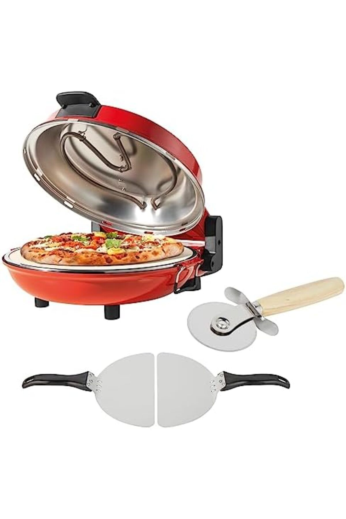 Petra PT5666VDE İç Mekan Elektrikli Pizza Fırını - 1200W, 5 ısı ayarı, hızlı ısıtma, 5 dakikada