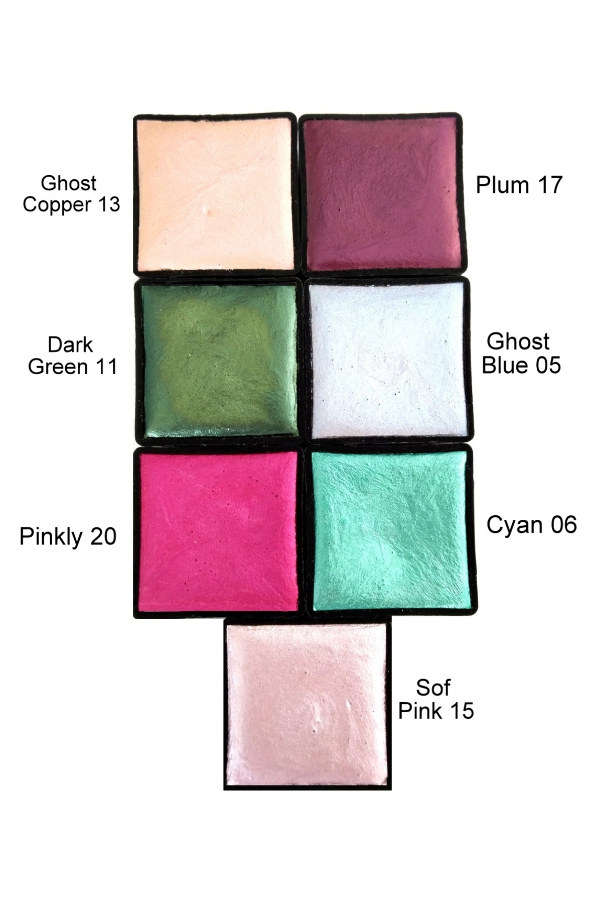 Sanathobi Metalik Yaldız Sulu Boya Seti 7 Renk Profesyonel Sanatçı Boyası