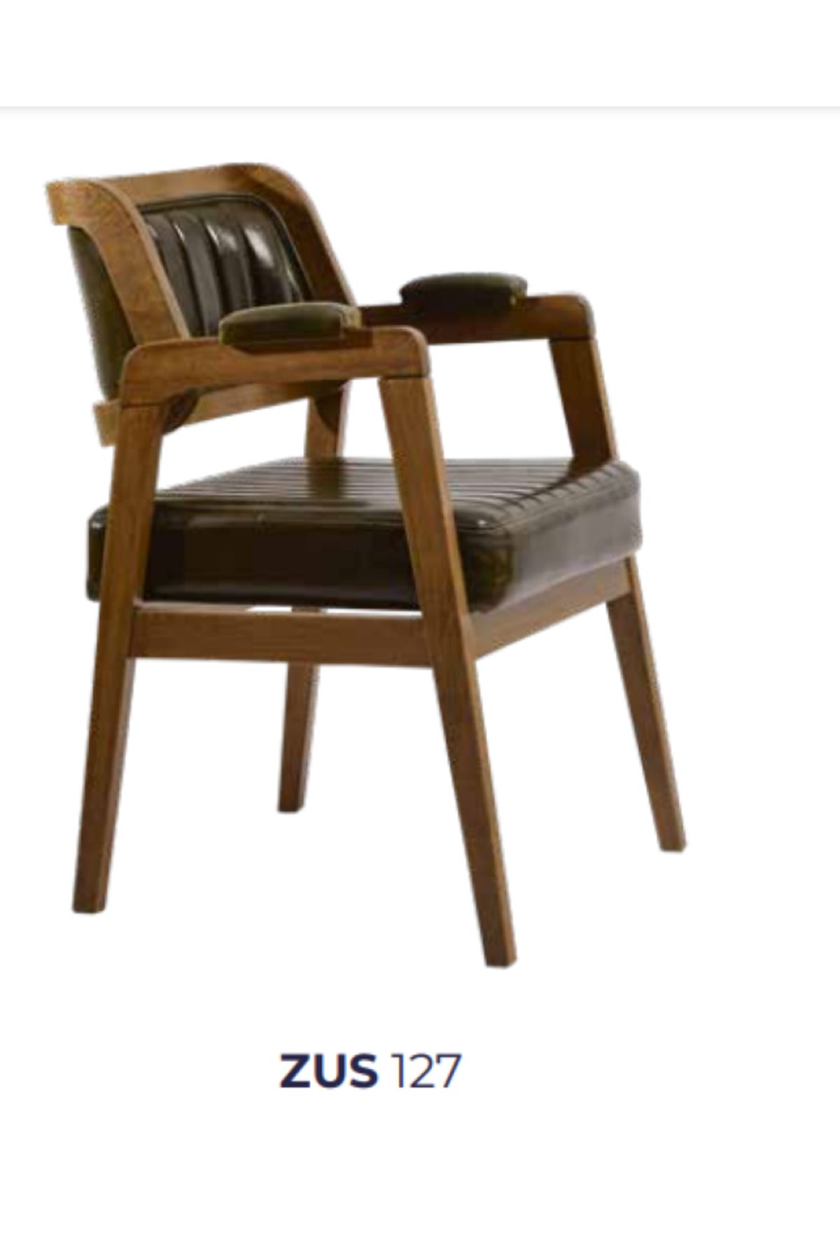 BENGİ TİCARET Sandalye 19863 Zus127 Dilim Model Kolçaklı Kayın Ortopedik Oturm Suni Deri Elyapı