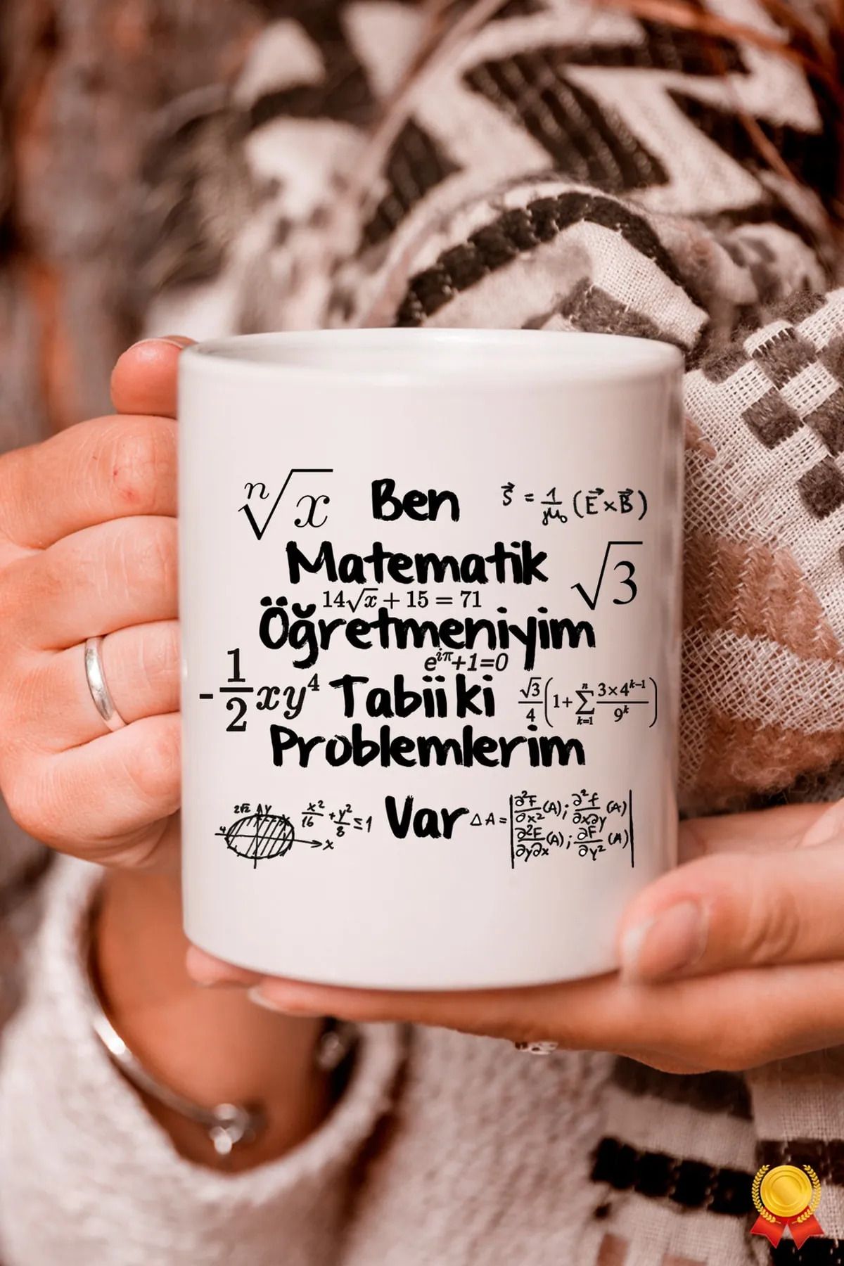 Kupaland Matematik Öğretmeni Öğretmenler Günü Hediyesi Beyaz Kupa Bardak