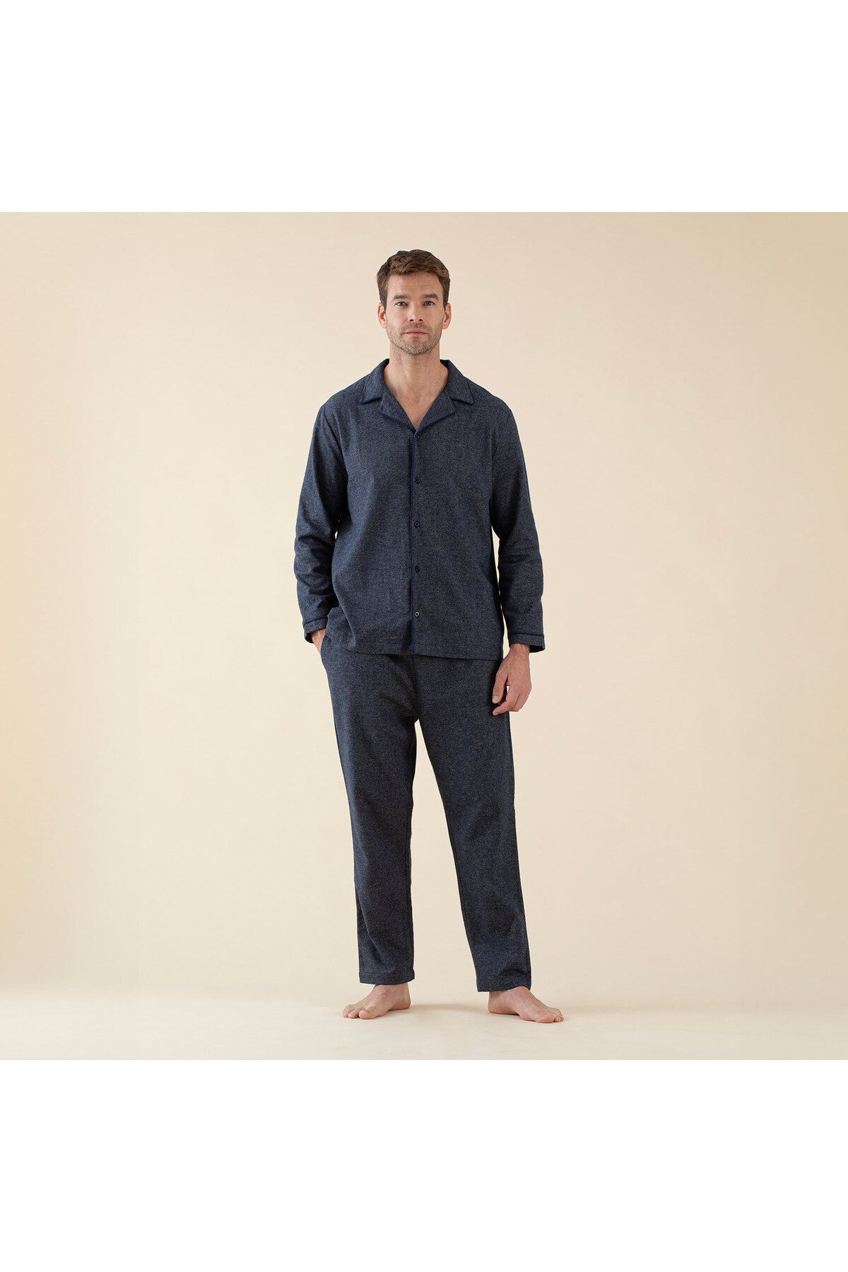 Chakra Cardamomo Erkek Pijama Takımı Marin Mavi