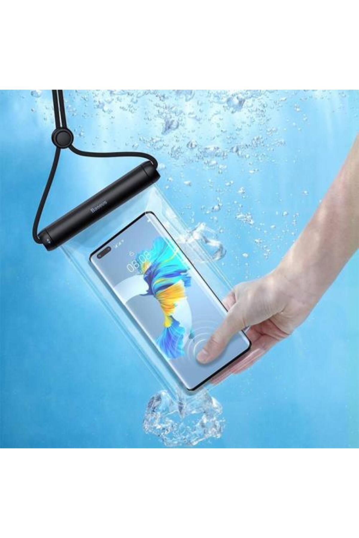 Baseus Ipx8 Su Geçirmez Su Altı Dokunmatik Telefon Kılıfı, Boyun Askılı, Deniz, Havuz Için Kılıf