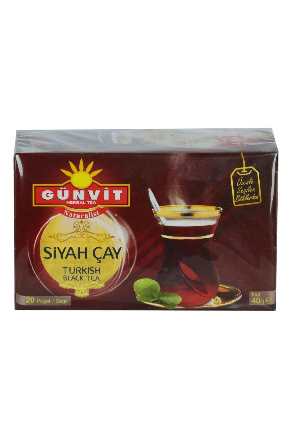 Günvit Siyah Çay 2gr X 20 Süzen Bardak Poşet Turkish Black Tea
