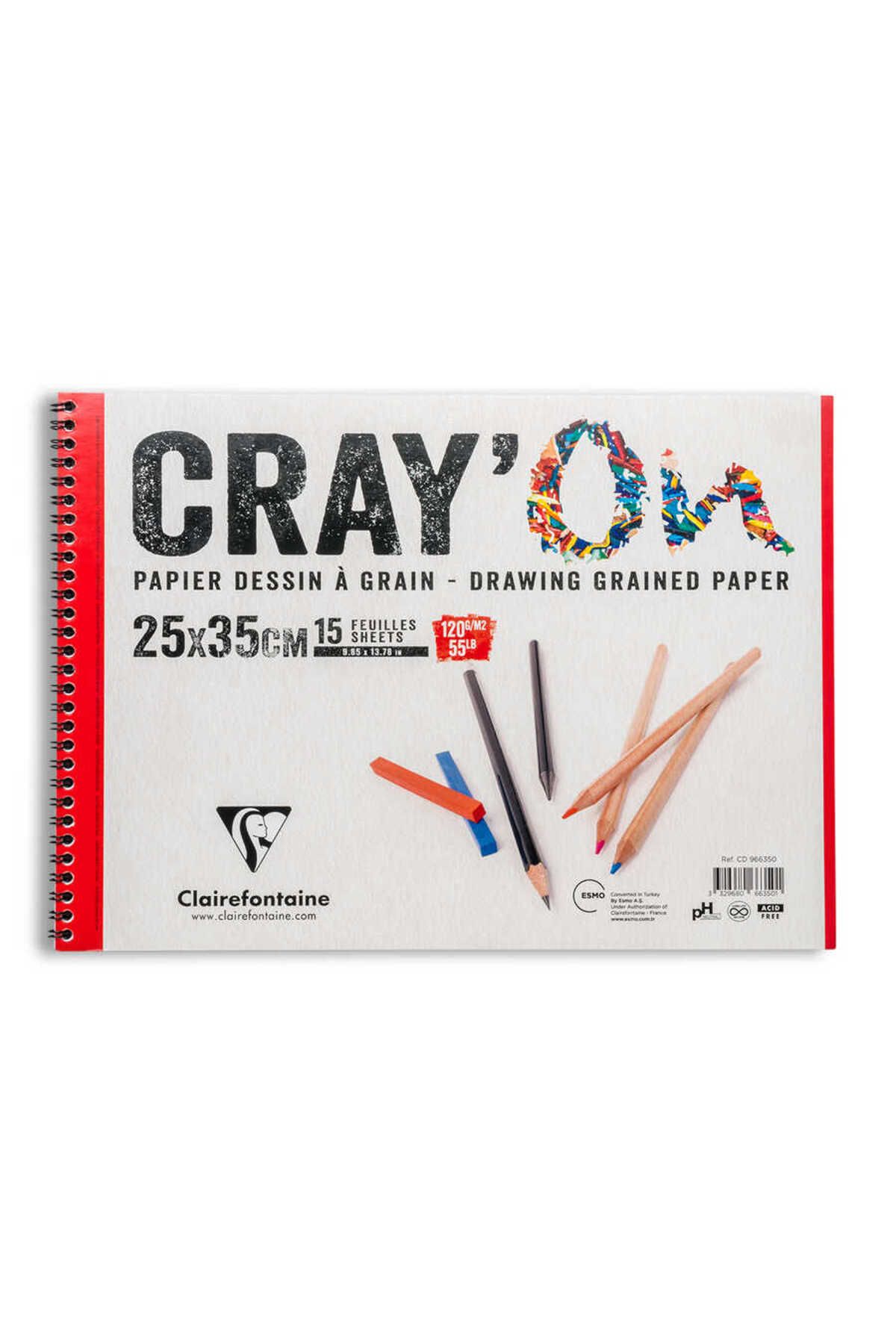 Clairefontaine Cray-on Çizim Bloğu 25x35cm 120gr 15 Yaprak