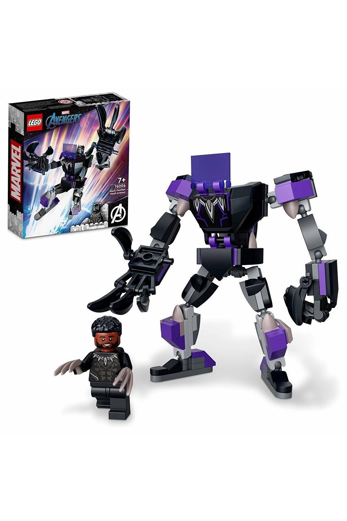 LEGO Marvel Black Panther Robot Zırhı 76204 – Yaratıcı Oyuncak Yapım Seti (124 Parça)