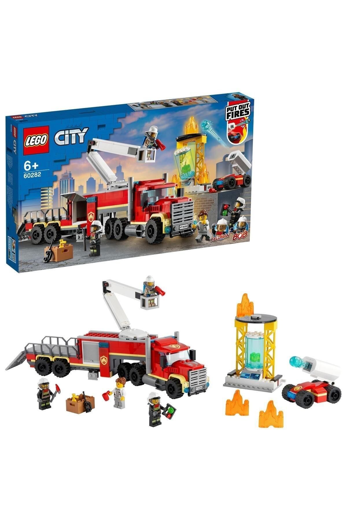 LEGO City İtfaiye Komuta Birimi 60282 Yapım Seti; Eğlenceli İtfaiye Oyuncağı Yapım Seti (380 Parça)