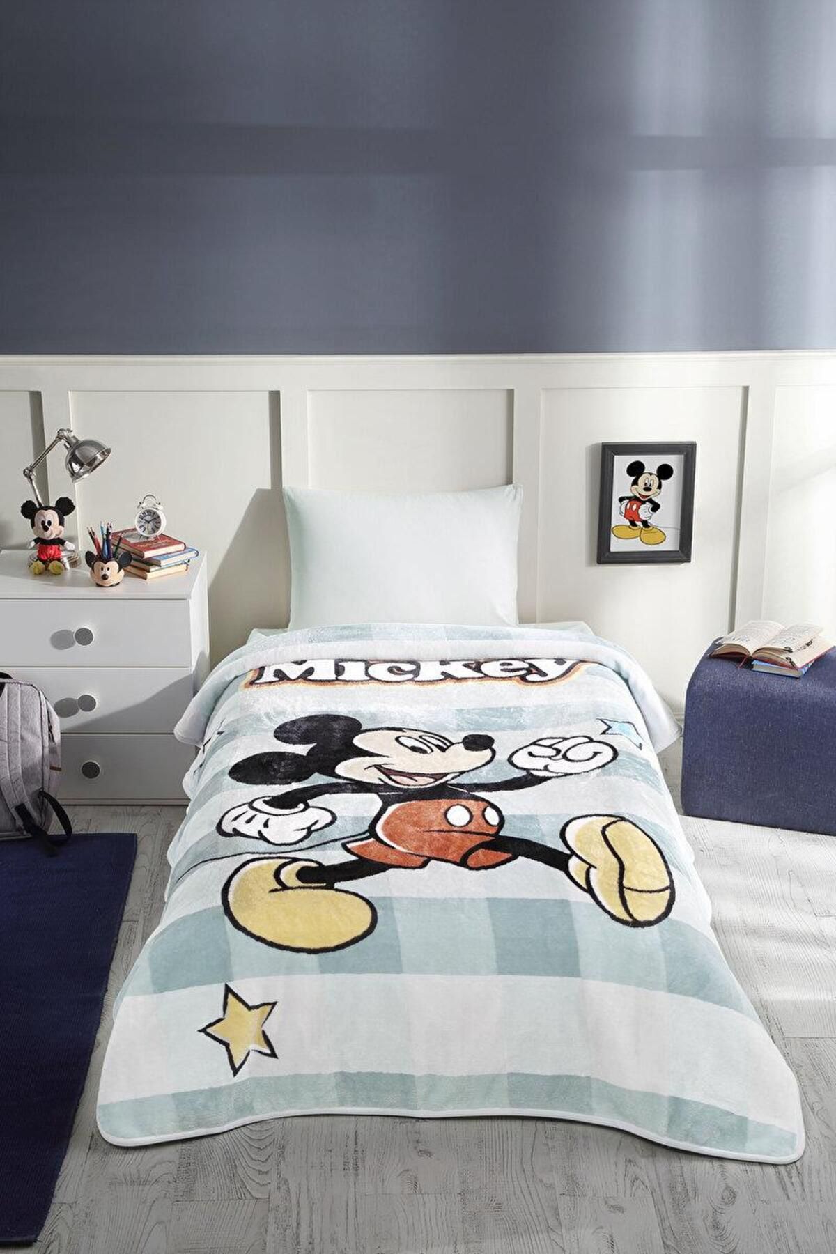 Özdilek Mickey Star Disney Lisanslı Tek Kişilik Çocuk Battaniyesi 160x220
