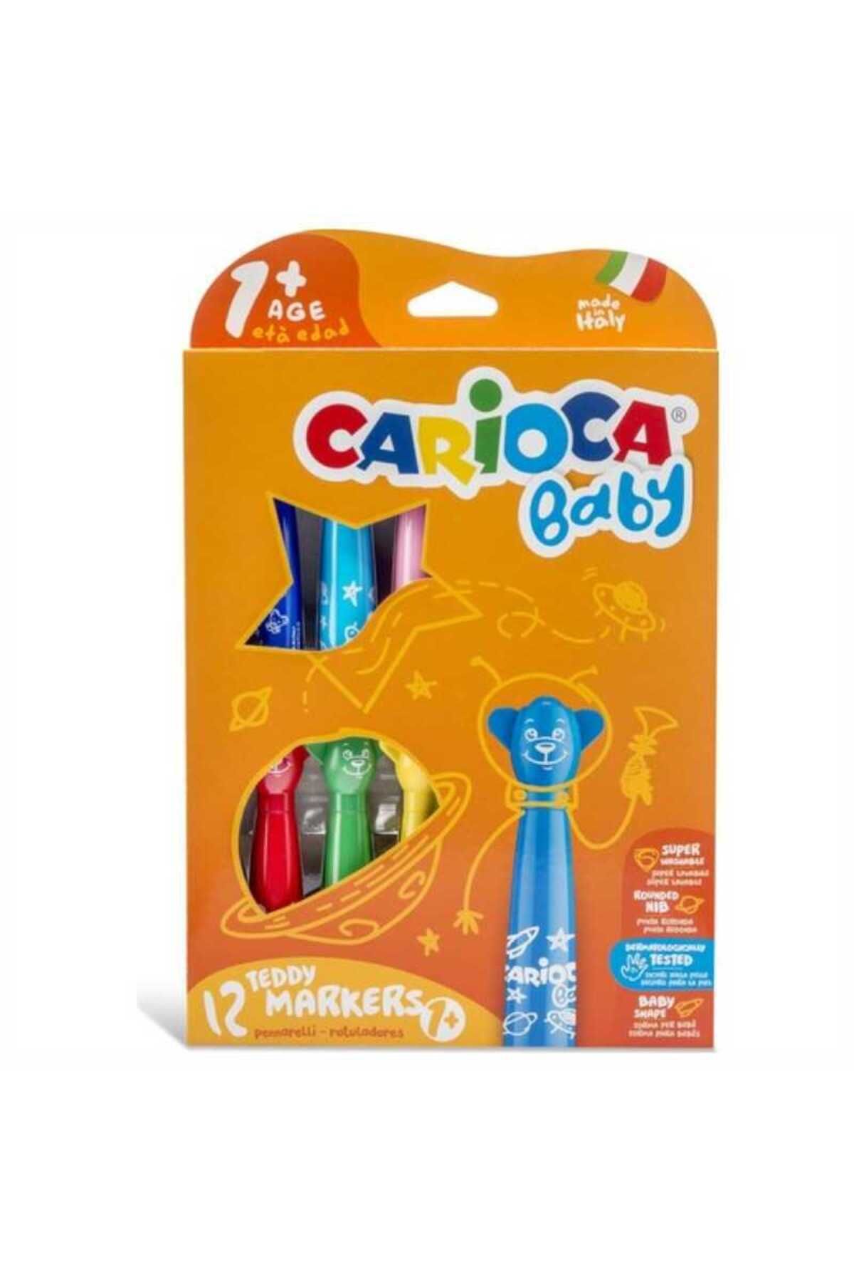 Carioca Carıoca 12 Renk Teddy Jumbo Bebek Keçeli Kalem 42816