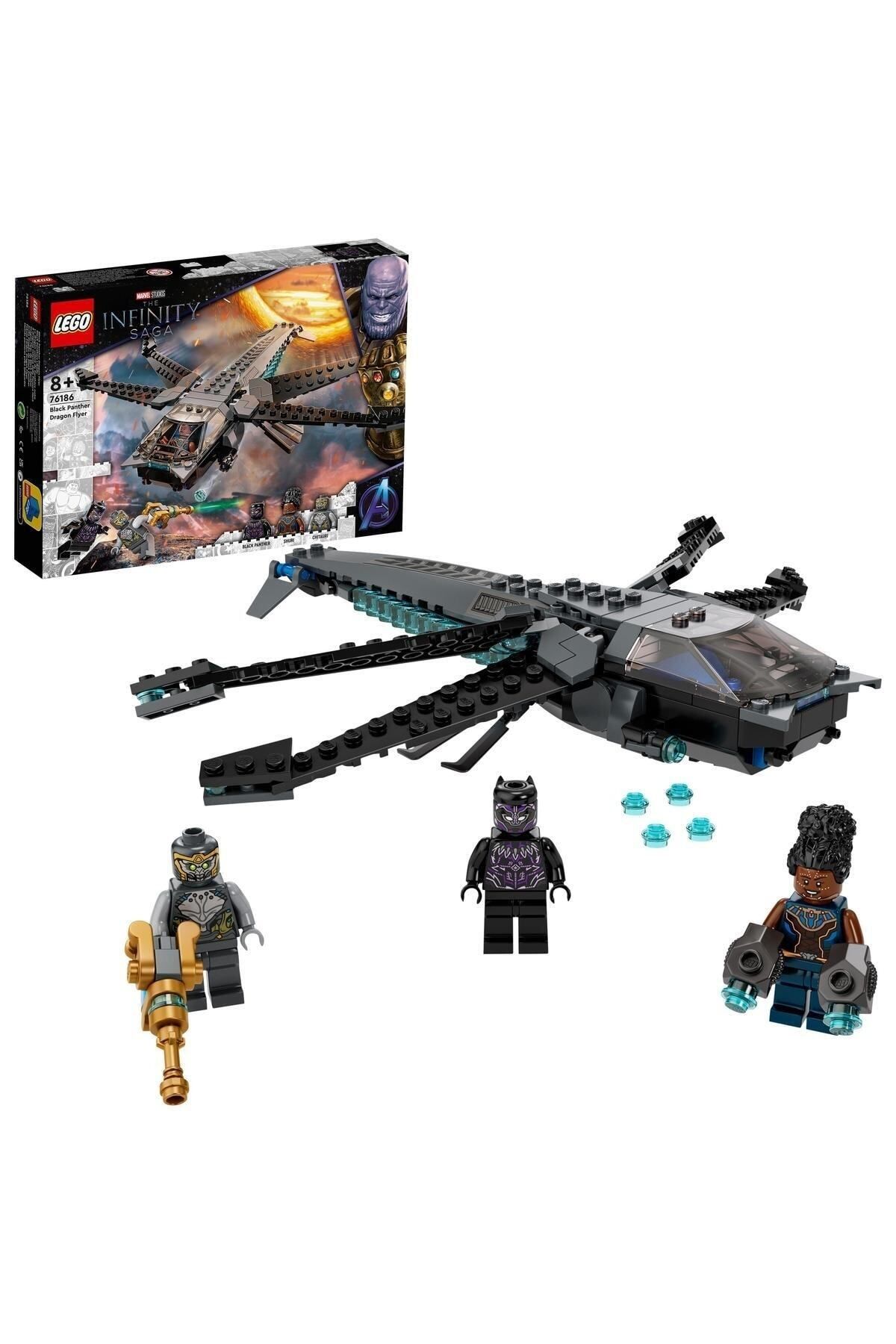 LEGO Marvel Black Panther Ejderha Uçağı 76186  Koleksiyonluk Yapım Seti (202 Parça)