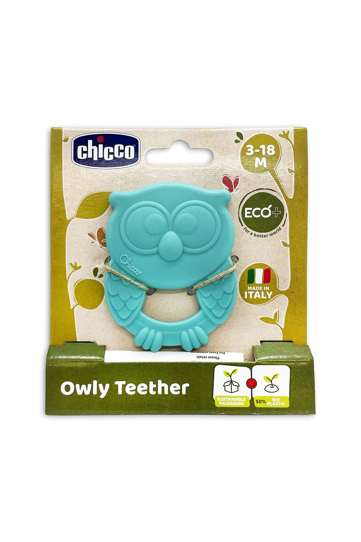 Chicco Owly Diş Kaşıyıcı 3-18 Ay - Mavi